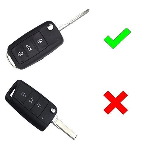 Premium Carbon Fiber Key Fob Shell Case Cover for Volkswagen VW Golf GTI R32 Jetta Rabbit Passat Beetle Polo - Durable & Lightweight Replacement Key Fob Housing (Perfect for Car Enthusiasts & Daily Protection)