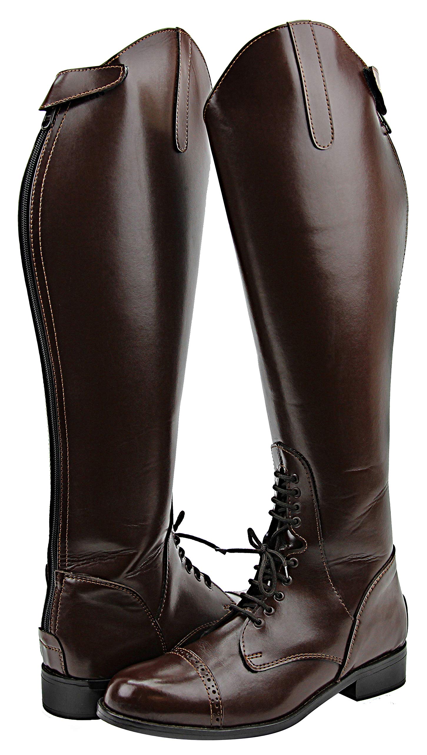 Men's Victory Leather English Field Boots for Horseback Riding - Equestrian Brown Boots - Durable & Comfortable for Riding, Hunting & Outdoor Adventures