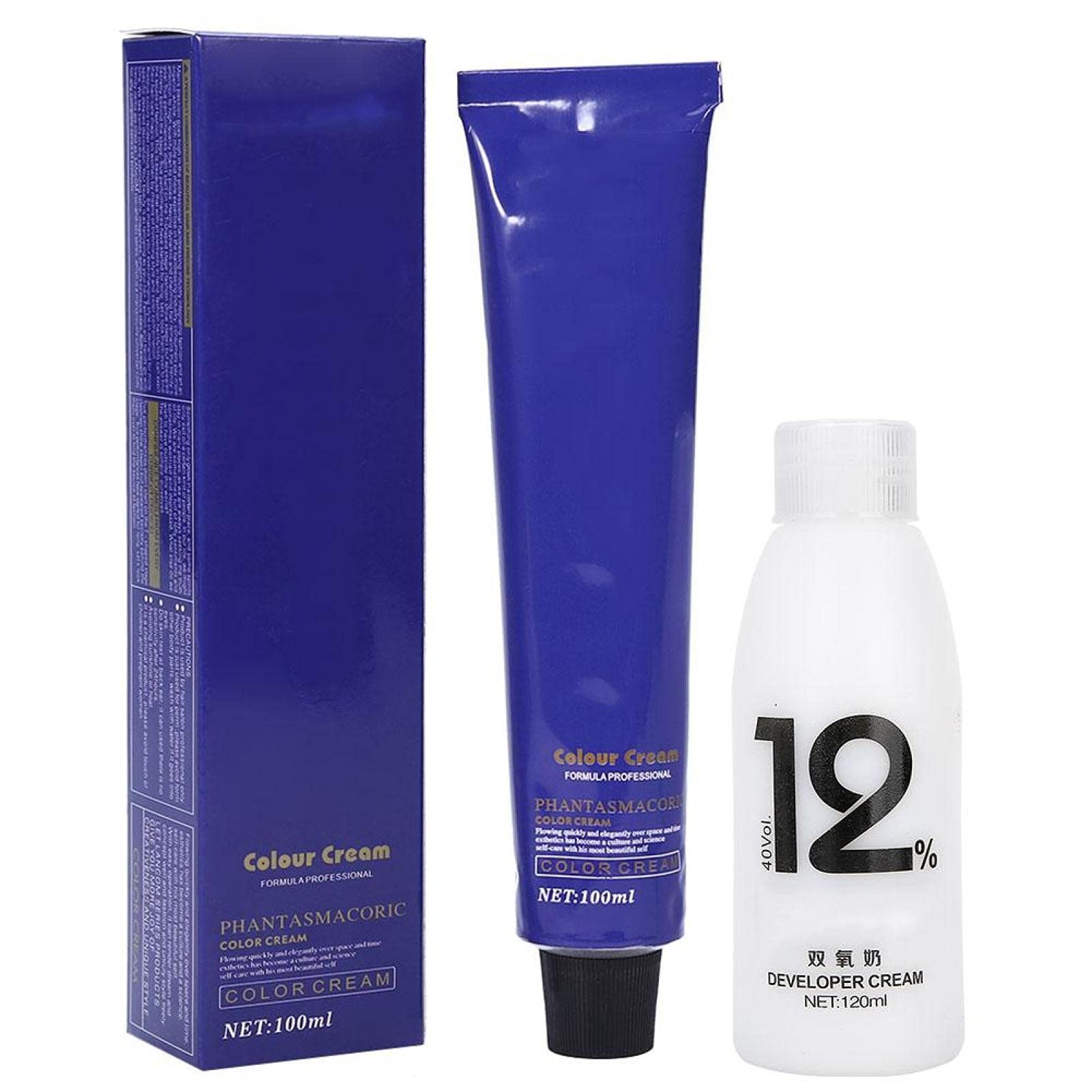 KUNOVO Permanent Hair Color Cream - Nourishing & Chemical-Free Hair Dye for Vibrant Blue & White Shades | Anti-Aging Hair Treatment for Salon-Quality Results at Home | Perfect for DIY Hair Coloring & Touch-Ups