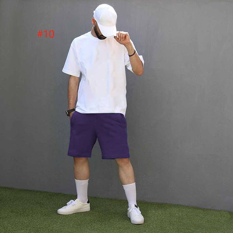 Men's Casual Short Sleeve T-Shirt and Shorts Set - Comfortable Summer Outfit for Beach, Gym, and Everyday Wear