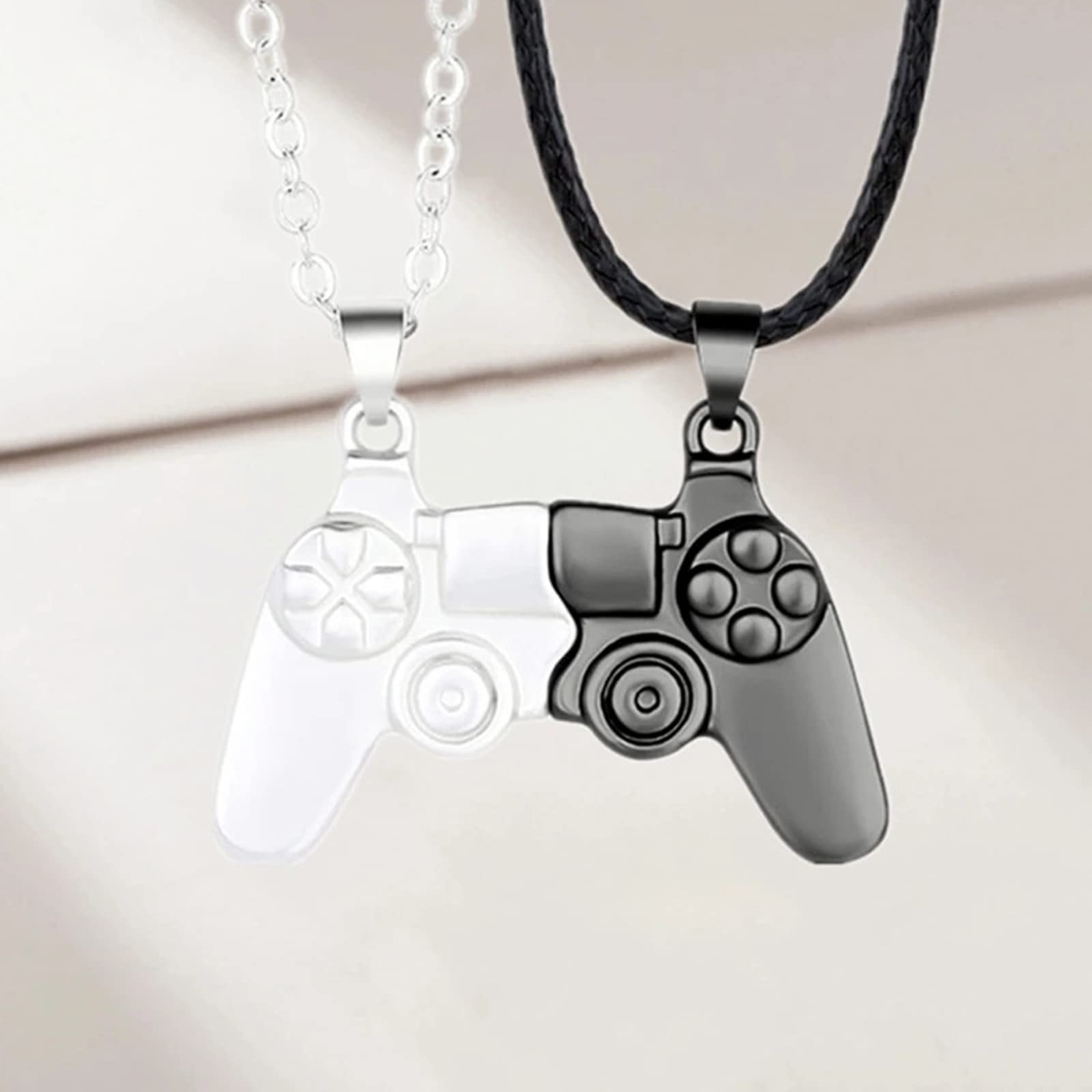 Game Controller Necklace for Couples - Matching Gamer Jewelry Gift for Gaming Enthusiasts