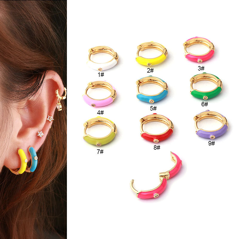 18K Gold Hoop Huggie Earrings - Clip On Hoop Earrings for Women | HSPJ353 | Perfect for Weddings, Parties & Everyday Wear