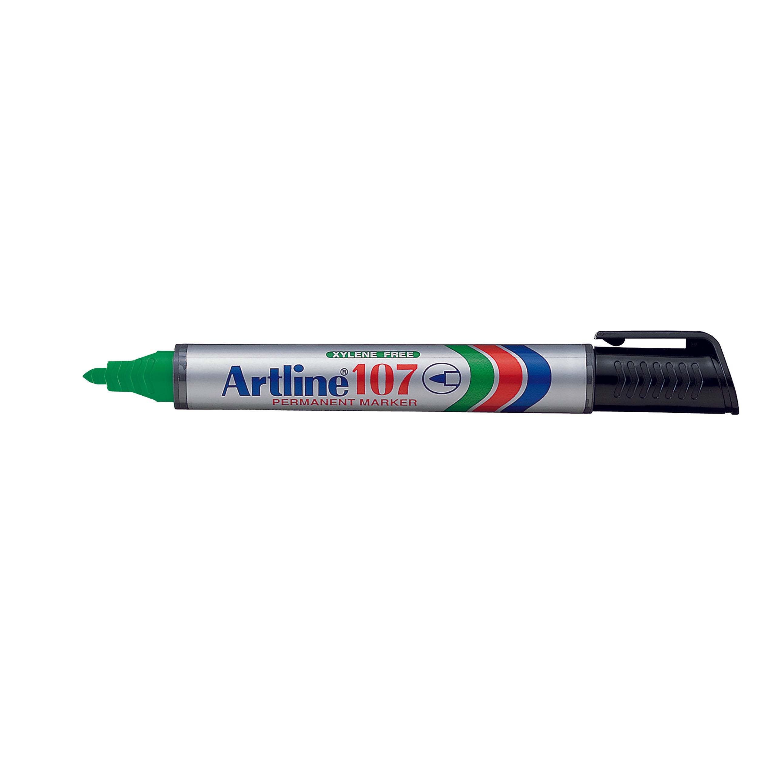 Artline 107 Easimark Permanent Marker - 2mm Bullet Tip, Green Ink, Pack of 12 - Ideal for Office, School, Labeling & DIY Projects