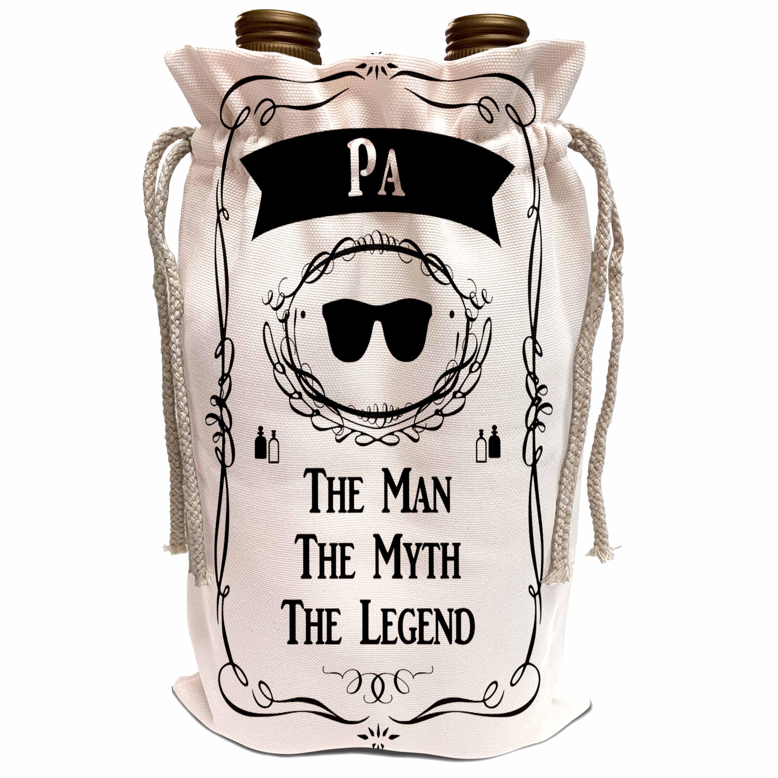 The Man The Myth The Legend Wine Bag - Funny Father's Day Gift for Dad - Perfect for Birthday, Anniversary & Special Occasions