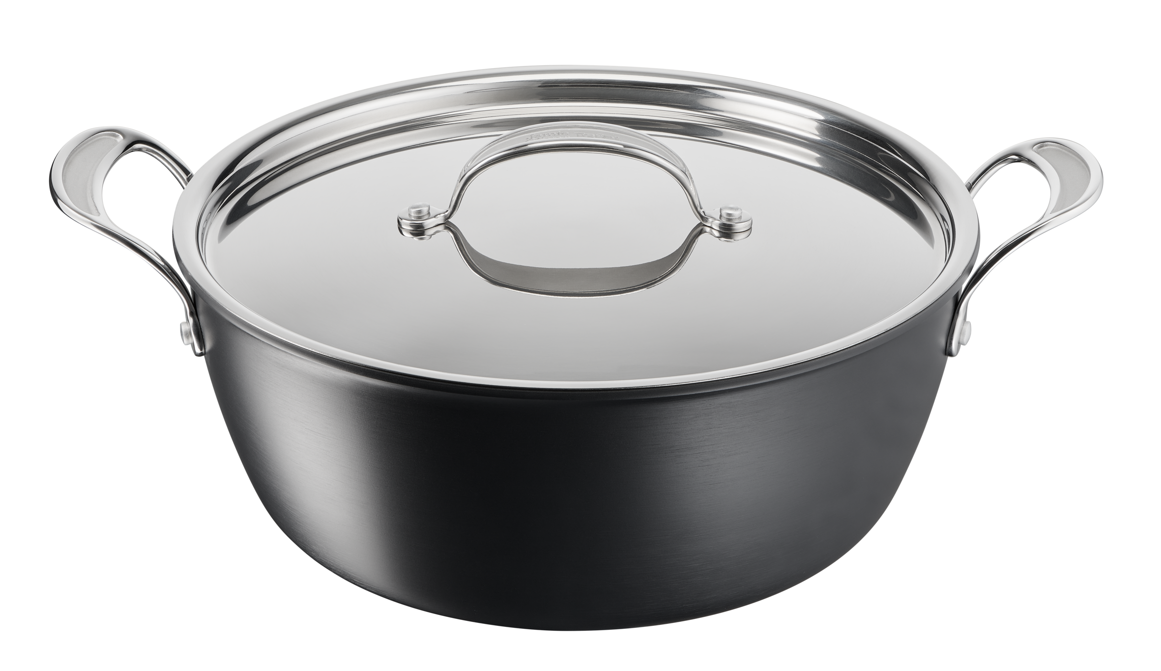 Jamie Oliver by Tefal 30cm/7.2L Induction Hard Anodized Big Batch Pan with Lid - Professional Cookware for Large Family Meals, Catering & Batch Cooking