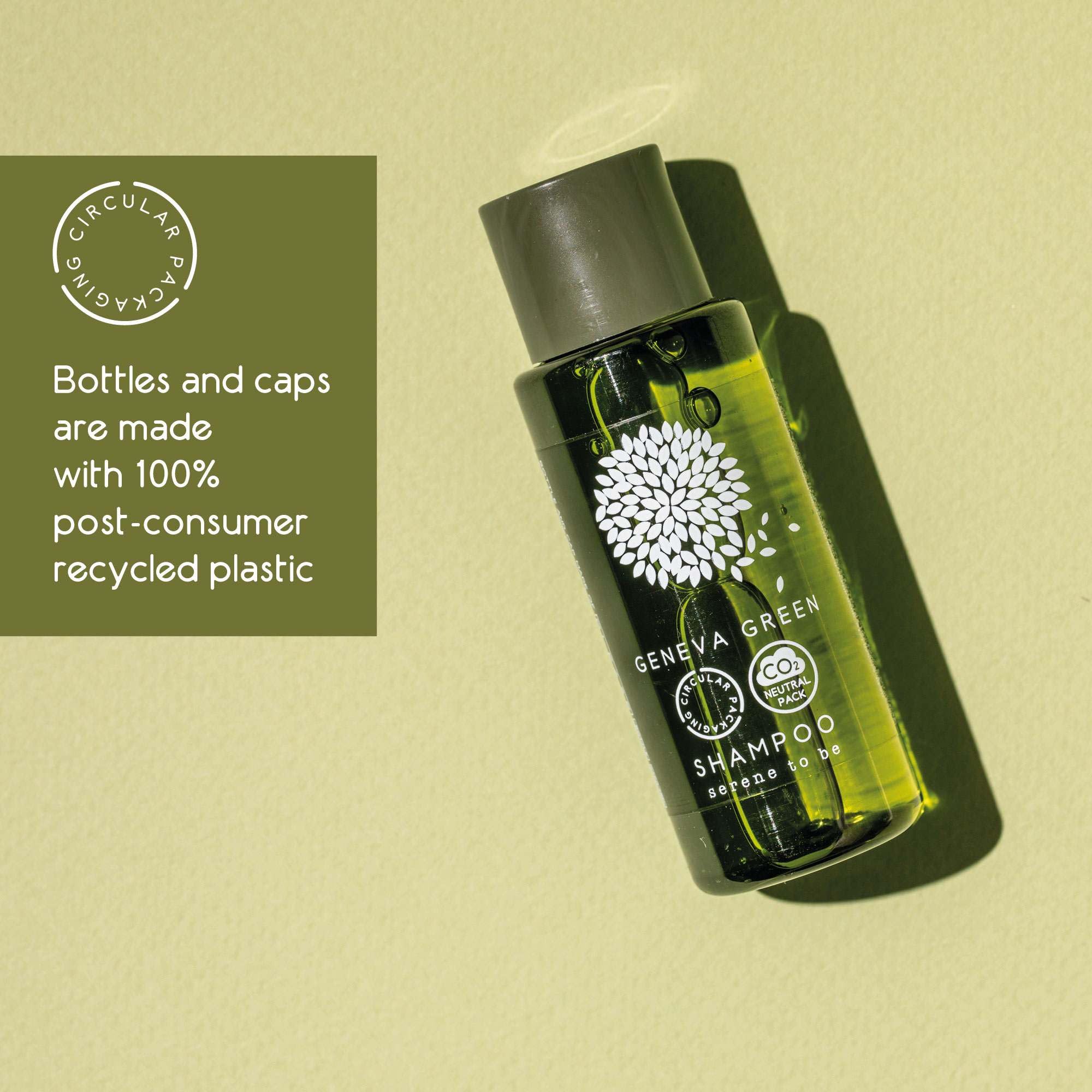 30ml Shampoo Travel Size (300 Pack) - Eco-Friendly Recycled PET Bottles for Hotels, Gyms & Salons