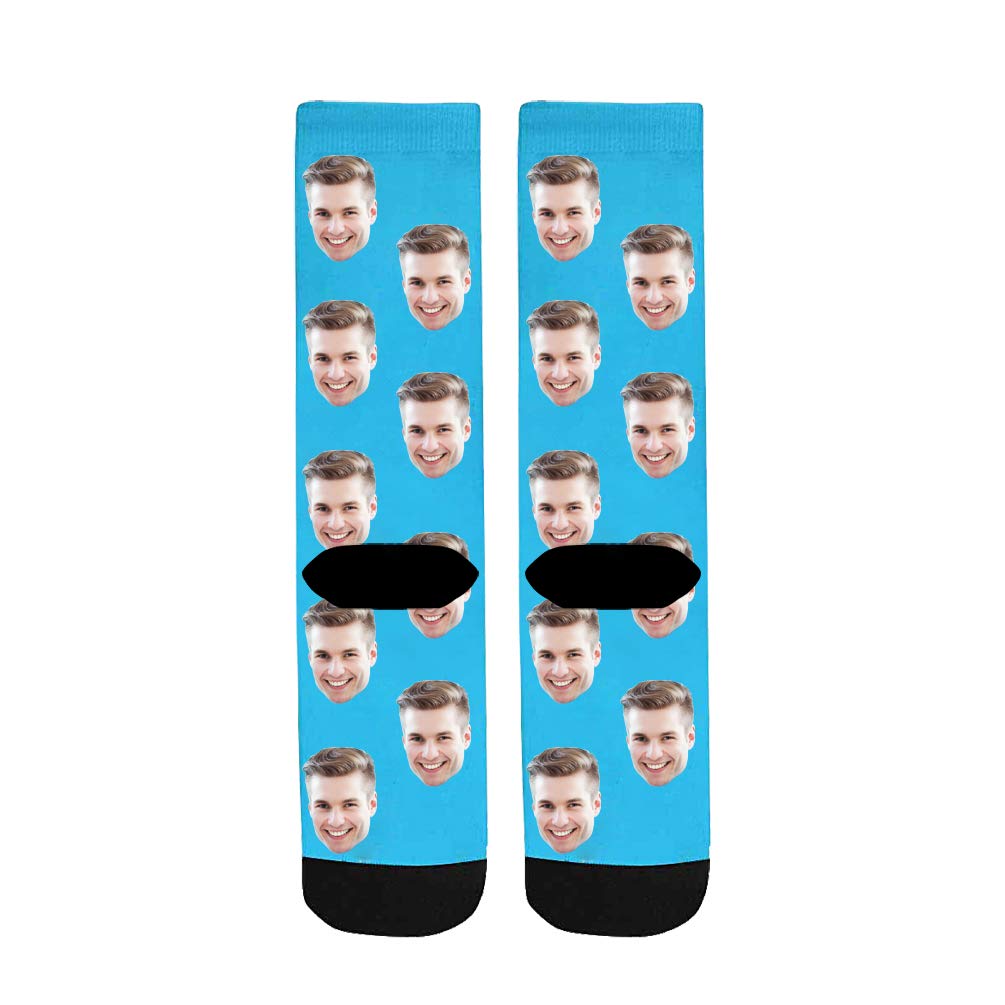 Custom Photo Face Socks - Personalized Crew Socks for Women & Men | Turn Your Photos into Unique Gifts for Birthdays, Anniversaries & Couples