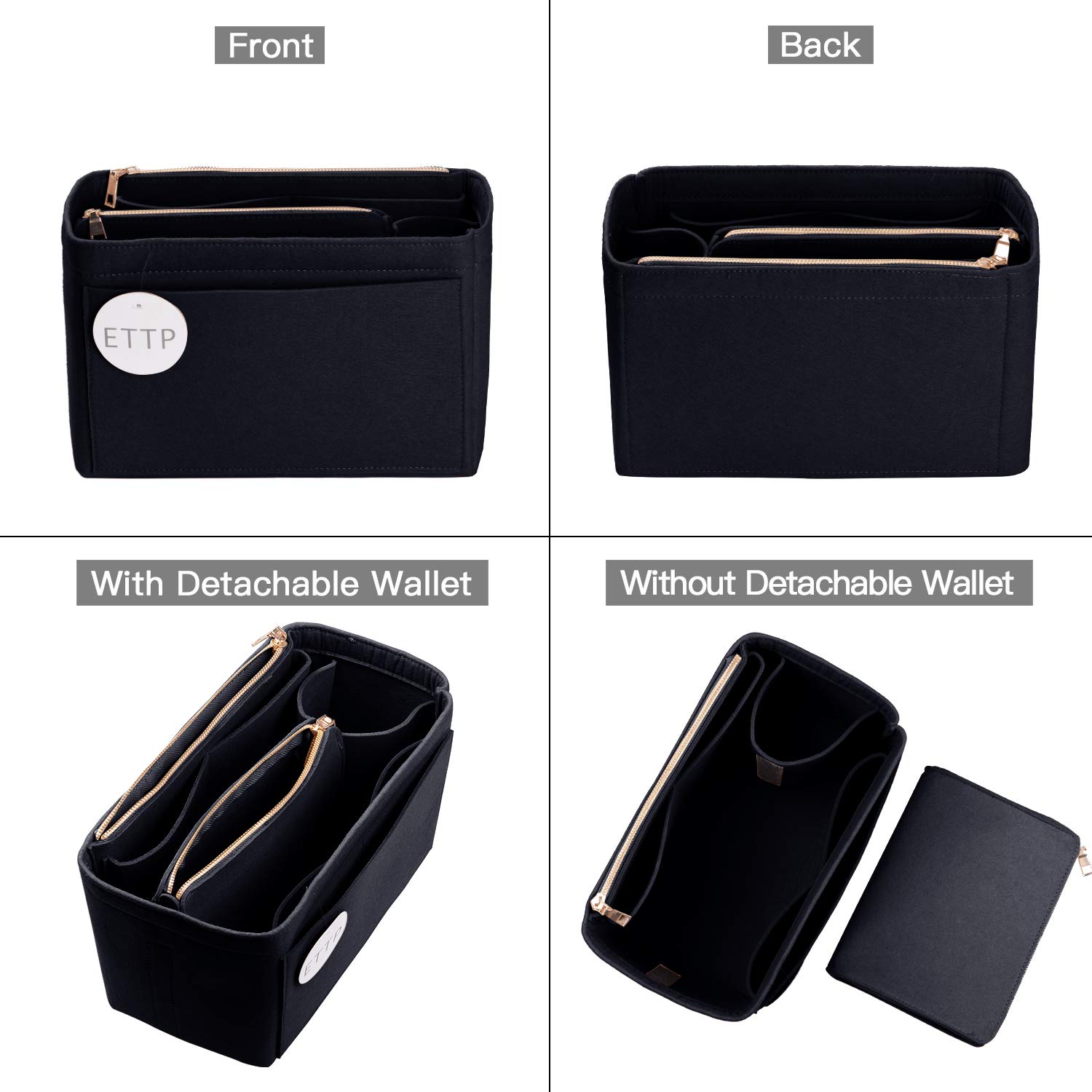 Premium Felt Purse Organizer Insert for LV Speedy, Neverfull & Tote Bags - 5 Sizes Handbag Shaper & Storage Solution | Perfect for Travel, Work & Everyday Organization