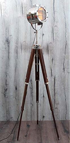 Stylish NauticalMart Designer Corner Tripod Floor Lamp for Living Room - Perfect for Reading, Relaxing & Home Decor