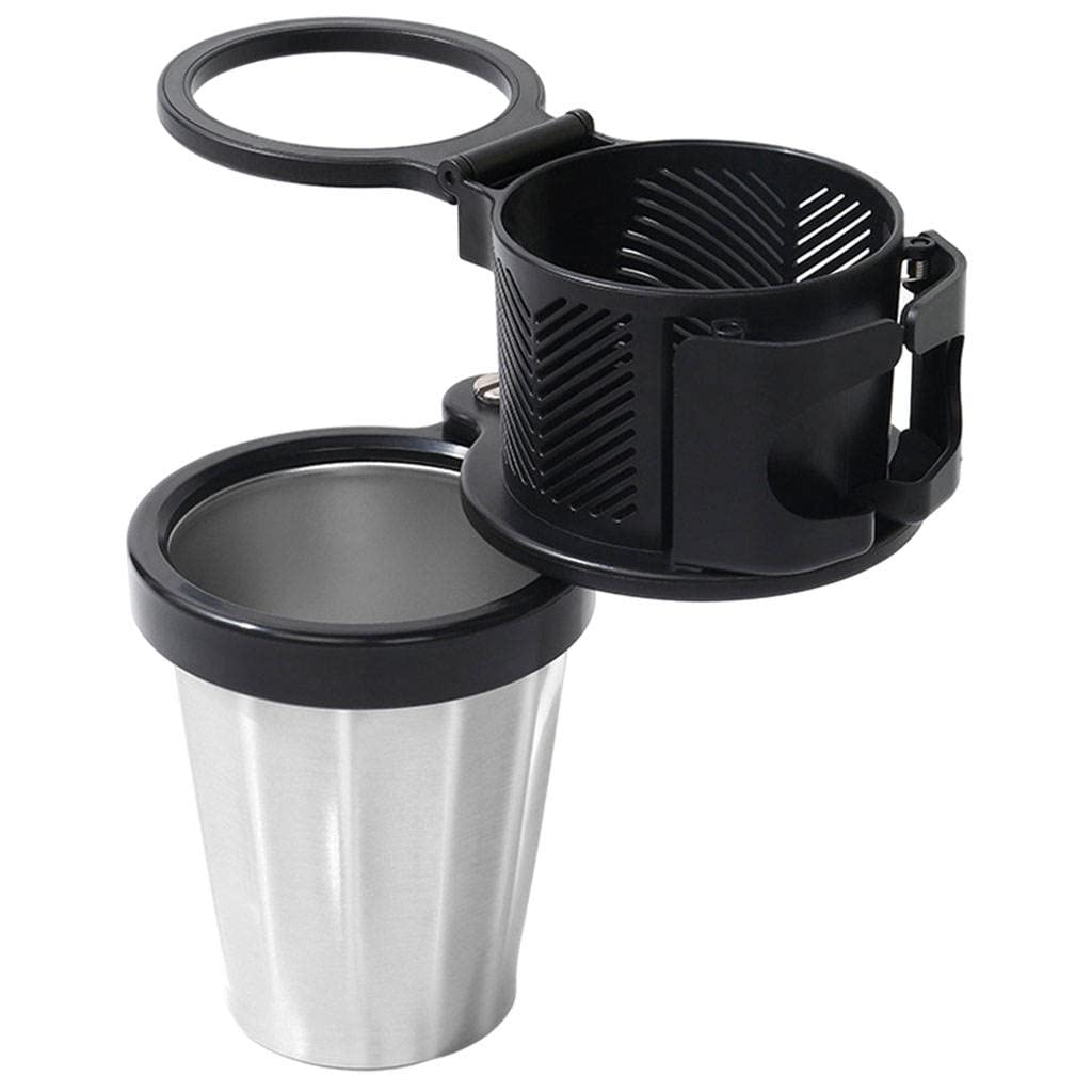 FAKEME 2 in 1 Car Cup Holder - 360° Rotating Non-Slip Vehicle Mount for Coffee, Water Bottles & Cans - Universal Auto Accessories for Sedan, SUV, Truck - Perfect for Road Trips & Daily Commute