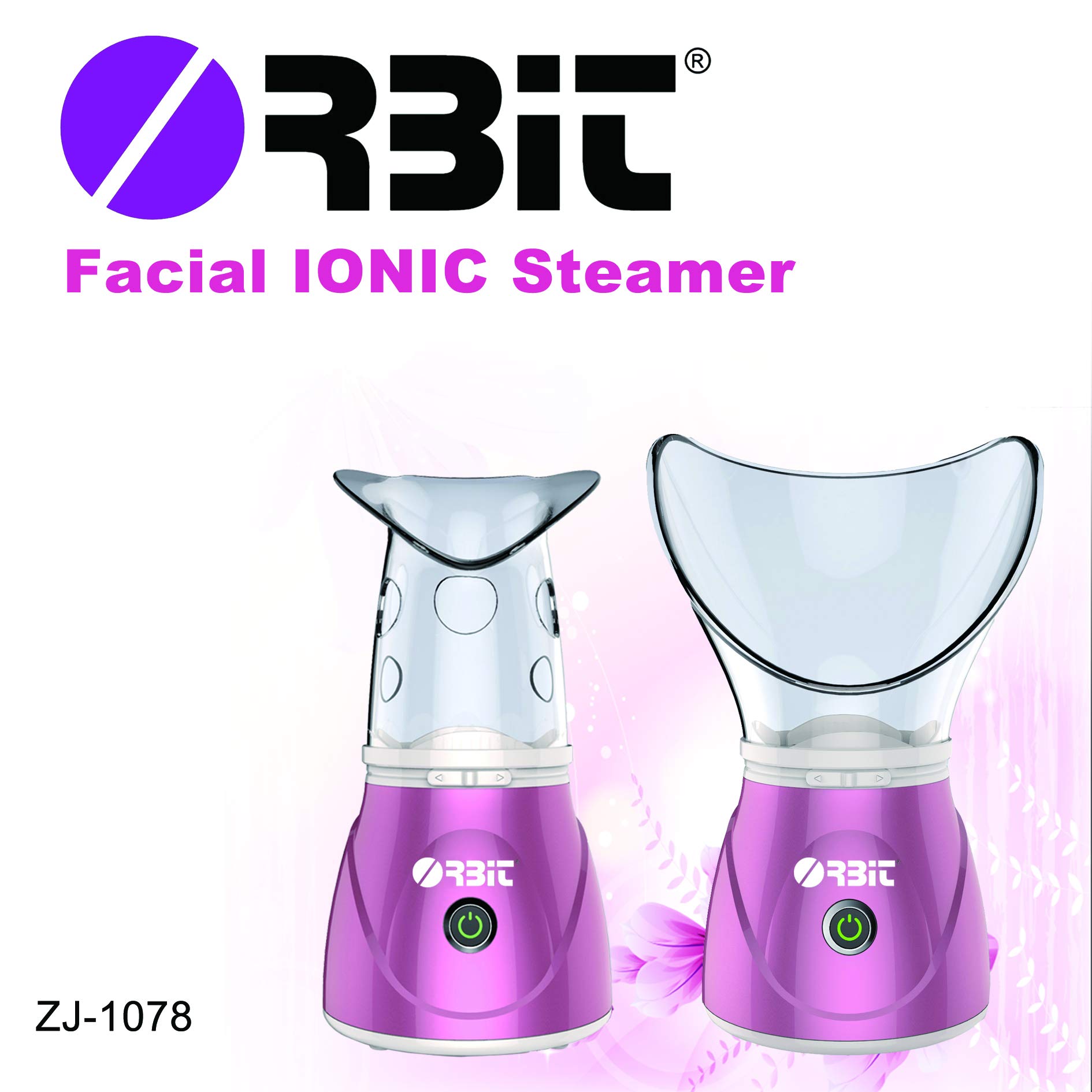 Orbit 2-in-1 Nano Ionic Facial Steamer & Vaporizer for Cold, Cough Relief - Home Spa Inhaler with Warm Mist Therapy (Pink) | Perfect for Relaxation, Sinus Relief & Skincare Routine