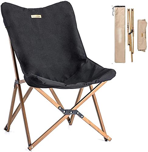 Portable Folding Camping Chair with Backrest - Lightweight Outdoor Director's Style Lawn Chair for Hiking, Picnics, Beach & Backyard (20.4x20.4x31.8 Inches, Khaki Black) - Perfect for Camping Trips, Tailgating & Outdoor Events