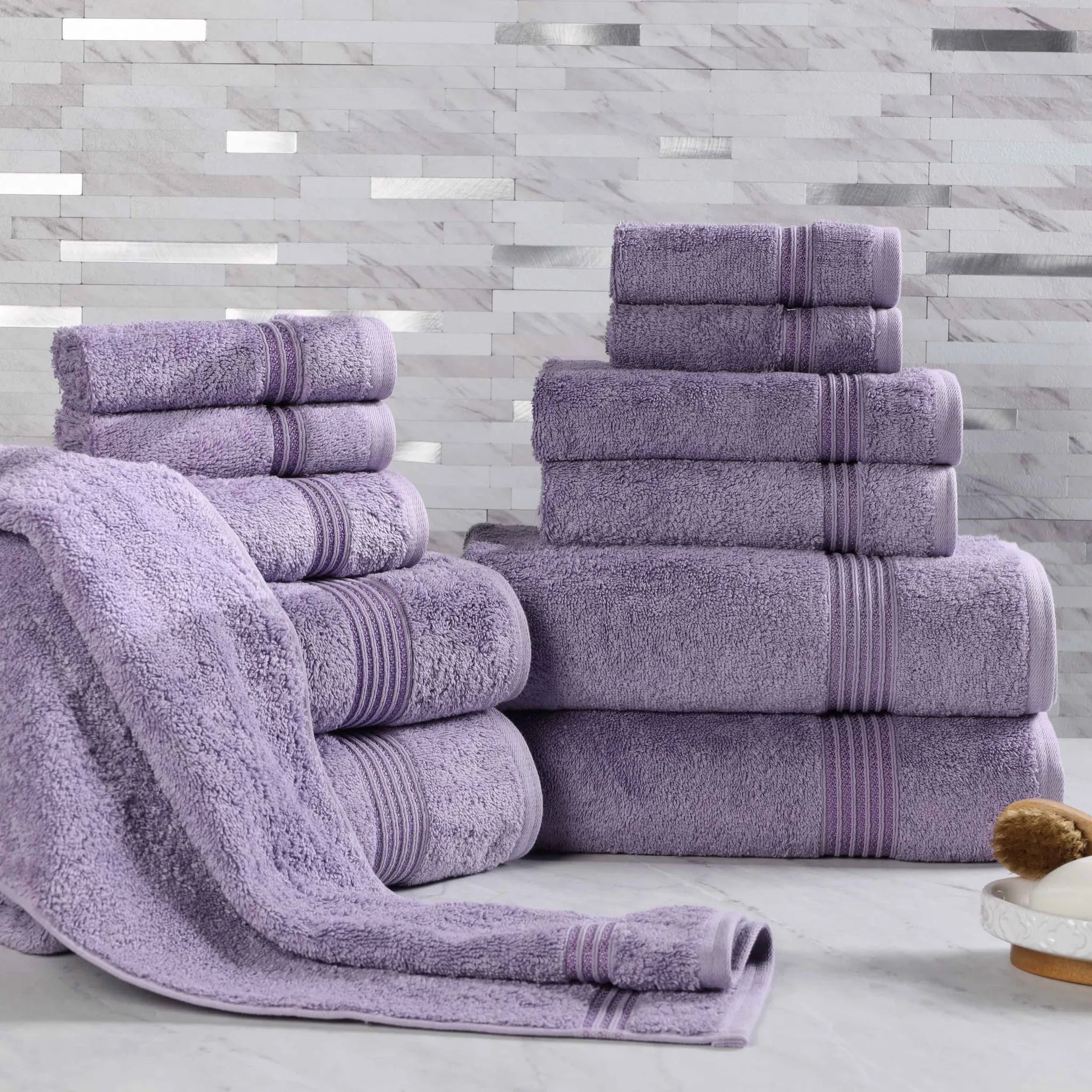 Premium 12-Piece Egyptian Cotton Towel Set - Ultra Soft, Highly Absorbent Bath & Beach Towels for Luxury Spa, Hotel, and Home Use