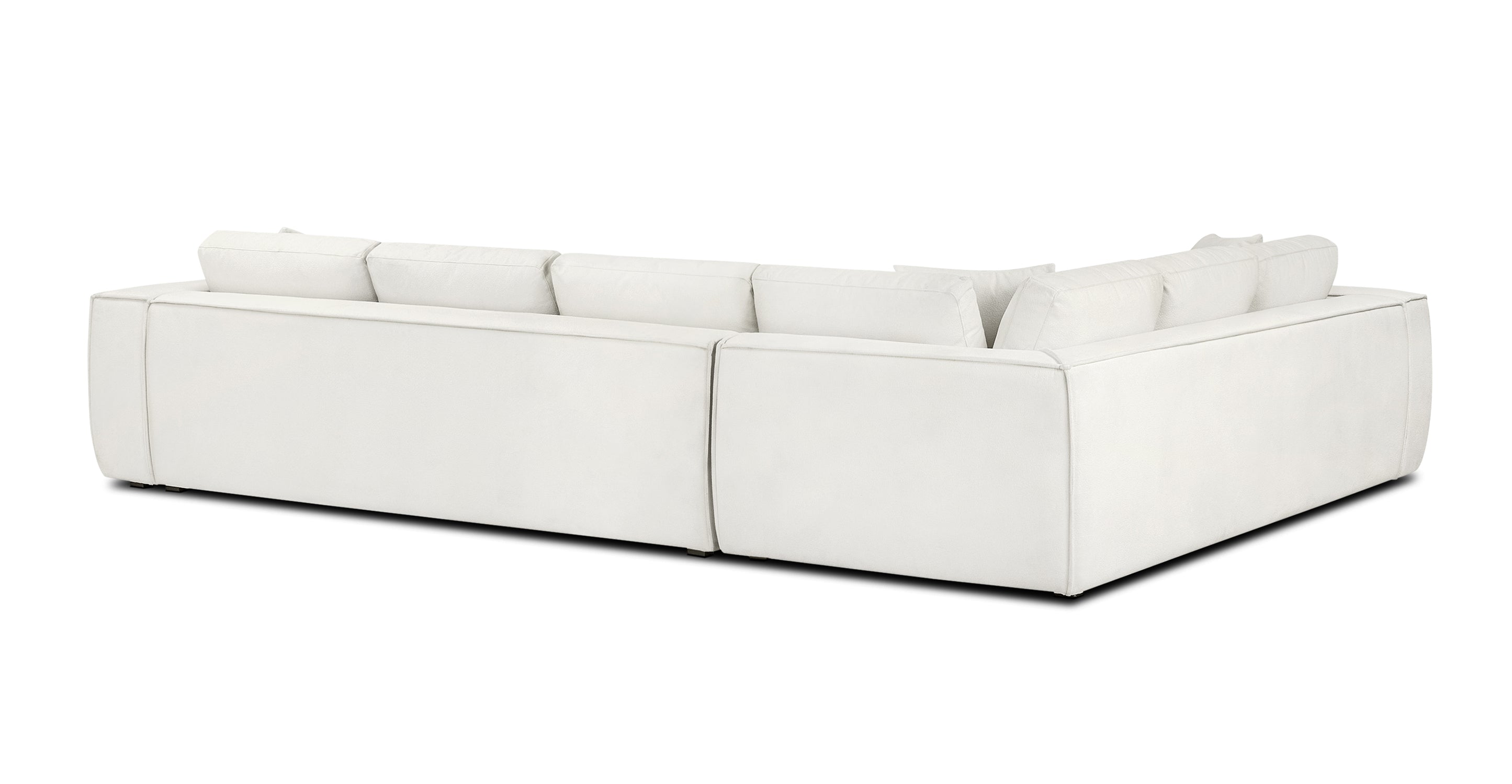 Positano Corner Sectional Sofa - Modern L-Shaped Couch for Living Room, Lounge & Family Room - Comfortable Fabric Upholstery with Reversible Chaise