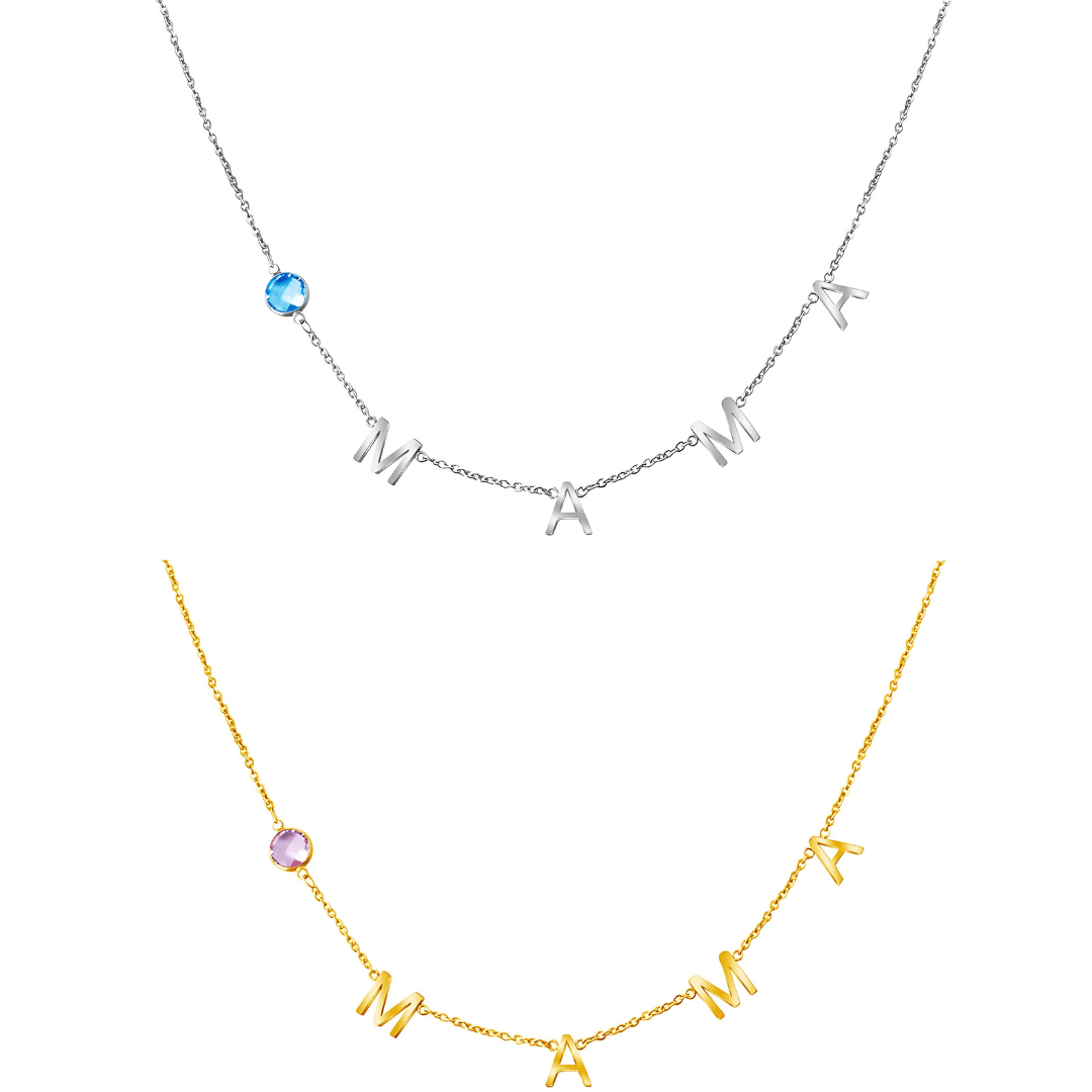 Personalized Name Necklace with Birthstone - Custom Letter Pendant Jewelry for Women | Perfect Gift for Birthday, Anniversary & Mother's Day | M2177