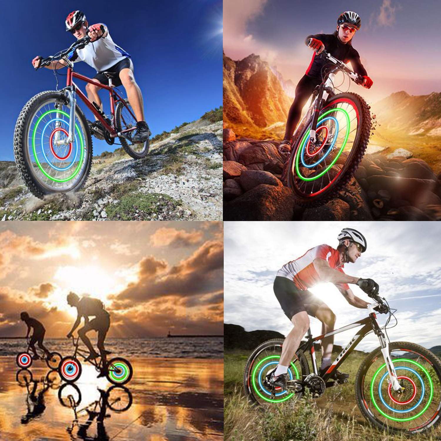 Waterproof Bike Wheel Lights with Batteries Included - Easy Install Spoke Lights for Safe Night Cycling | Perfect for Commuting, Evening Rides & Kids Bicycles