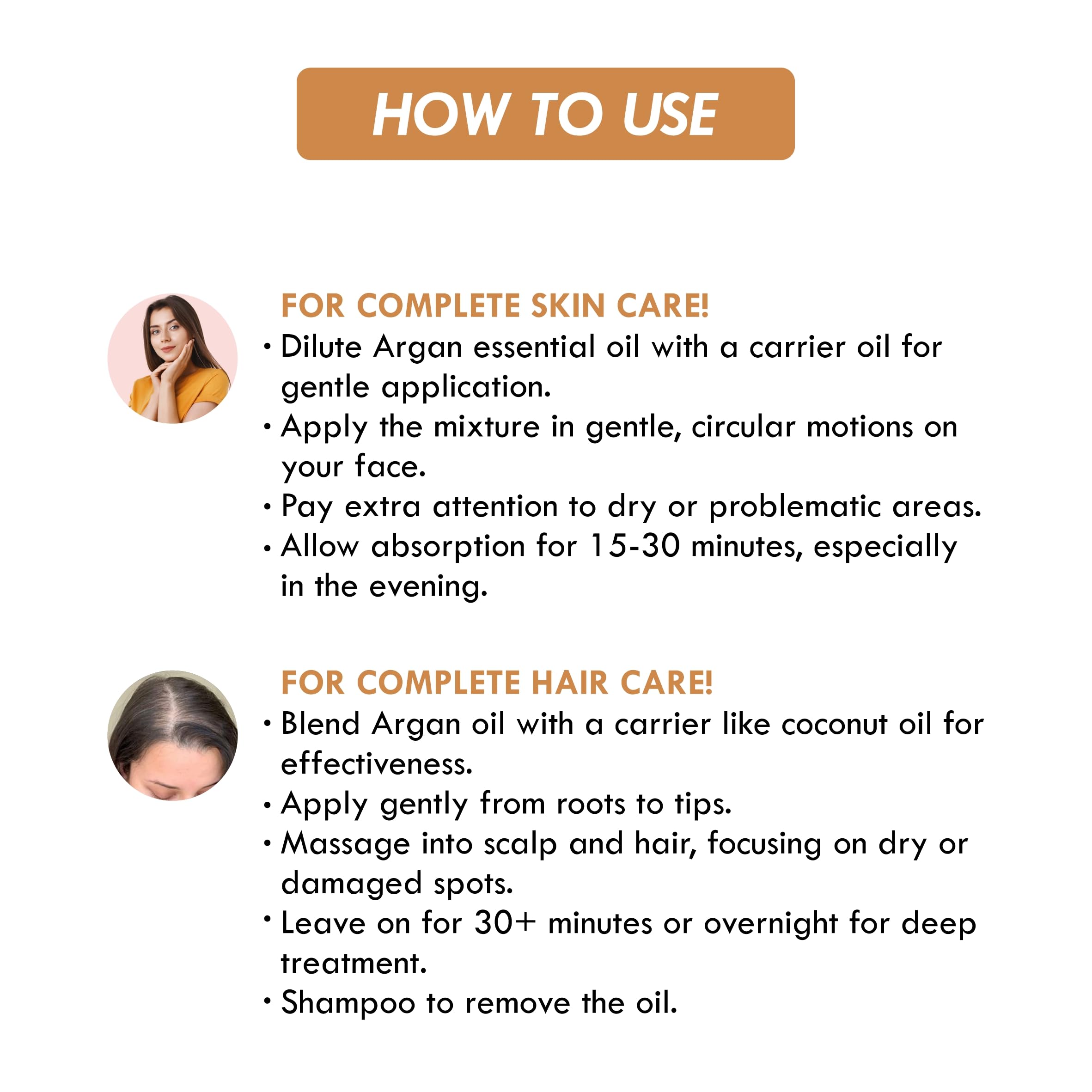 Pure Moroccan Argan Oil for Hair Growth & Skin Care - Anti-Frizz Treatment, Daily Nourishment for Stronger Hair | SLS & Paraben Free, 15ml | Perfect for Dry Hair Repair & Scalp Hydration