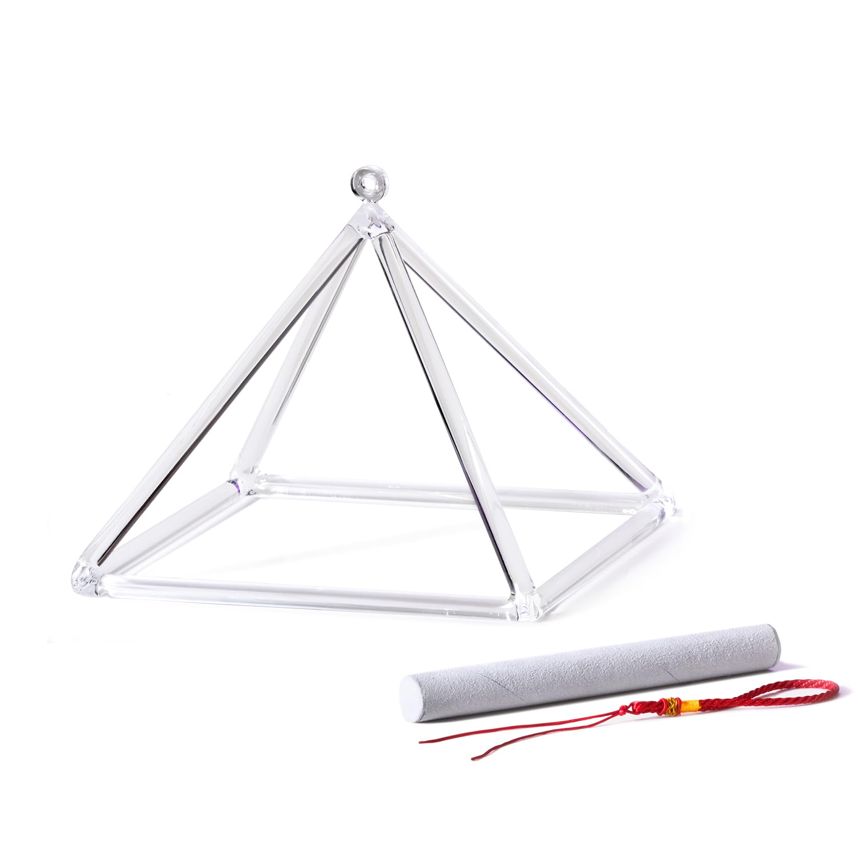 12 Inch Quartz Crystal Singing Pyramid - Healing Sound Instrument with Carry Case | Powerful Energy Tool for Meditation, Yoga & Spiritual Healing