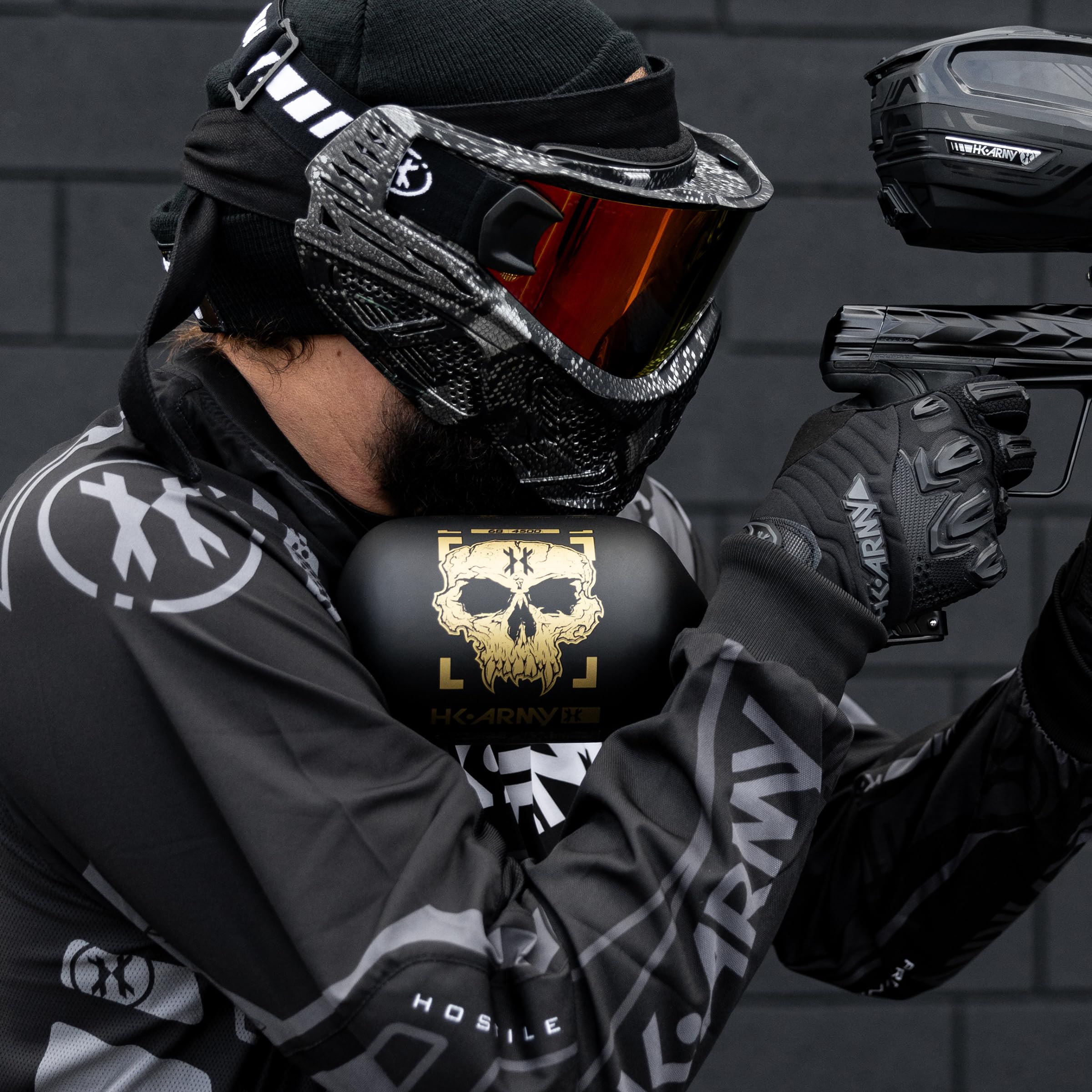 HK Army HPA Paintball Tank - Lightweight Alpha Air Carbon Fiber Compressed Air Tank (4500 psi, HP8 Regulator) for Tournament & Woodsball Scenarios