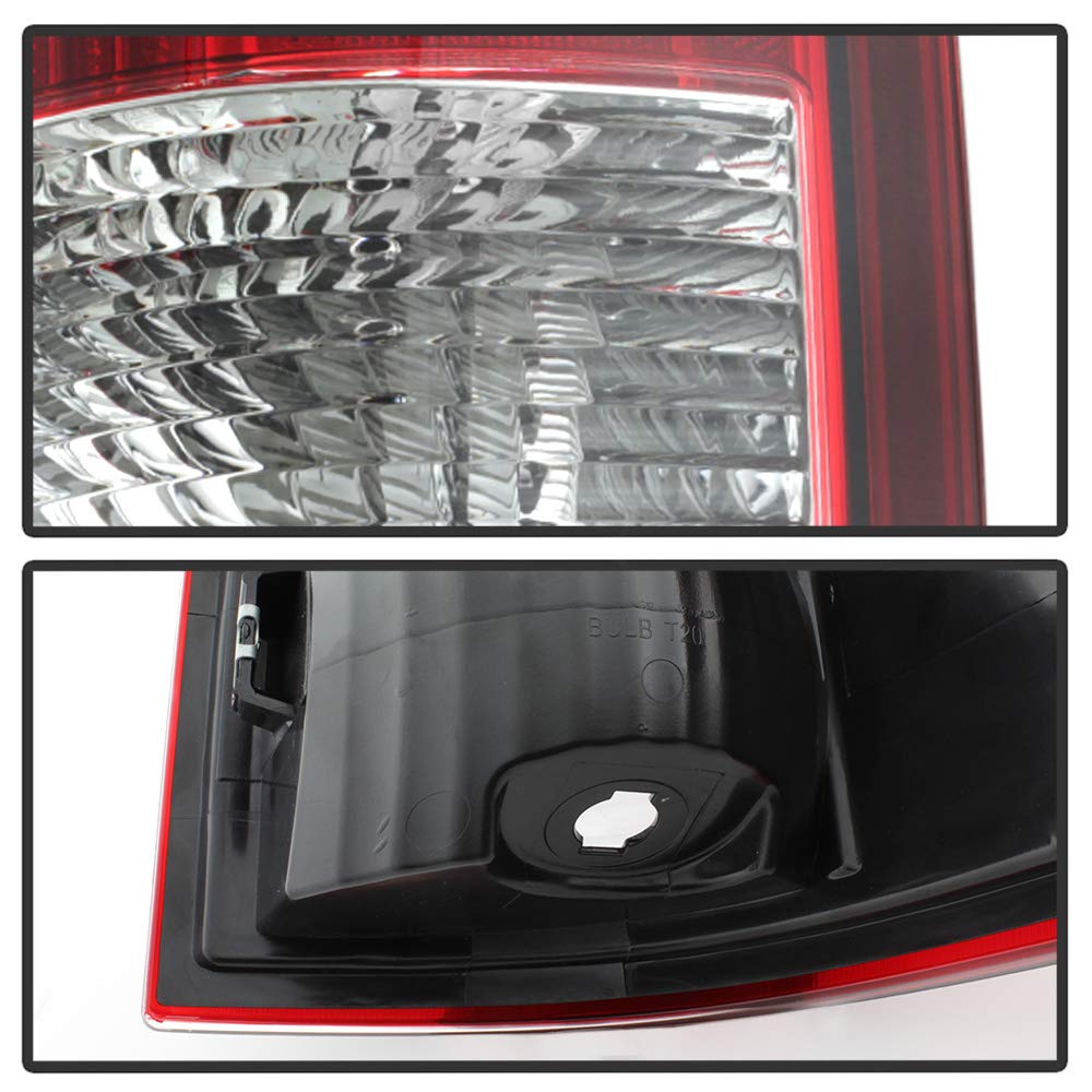 ACANII Red Clear LED Tube Tail Lights Brake Lamps Set for 2009-2018 Dodge Ram 1500/2500/3500 - Exotic Red V2 - Upgrade Your Truck's Style & Night Visibility for Off-Road & Daily Driving