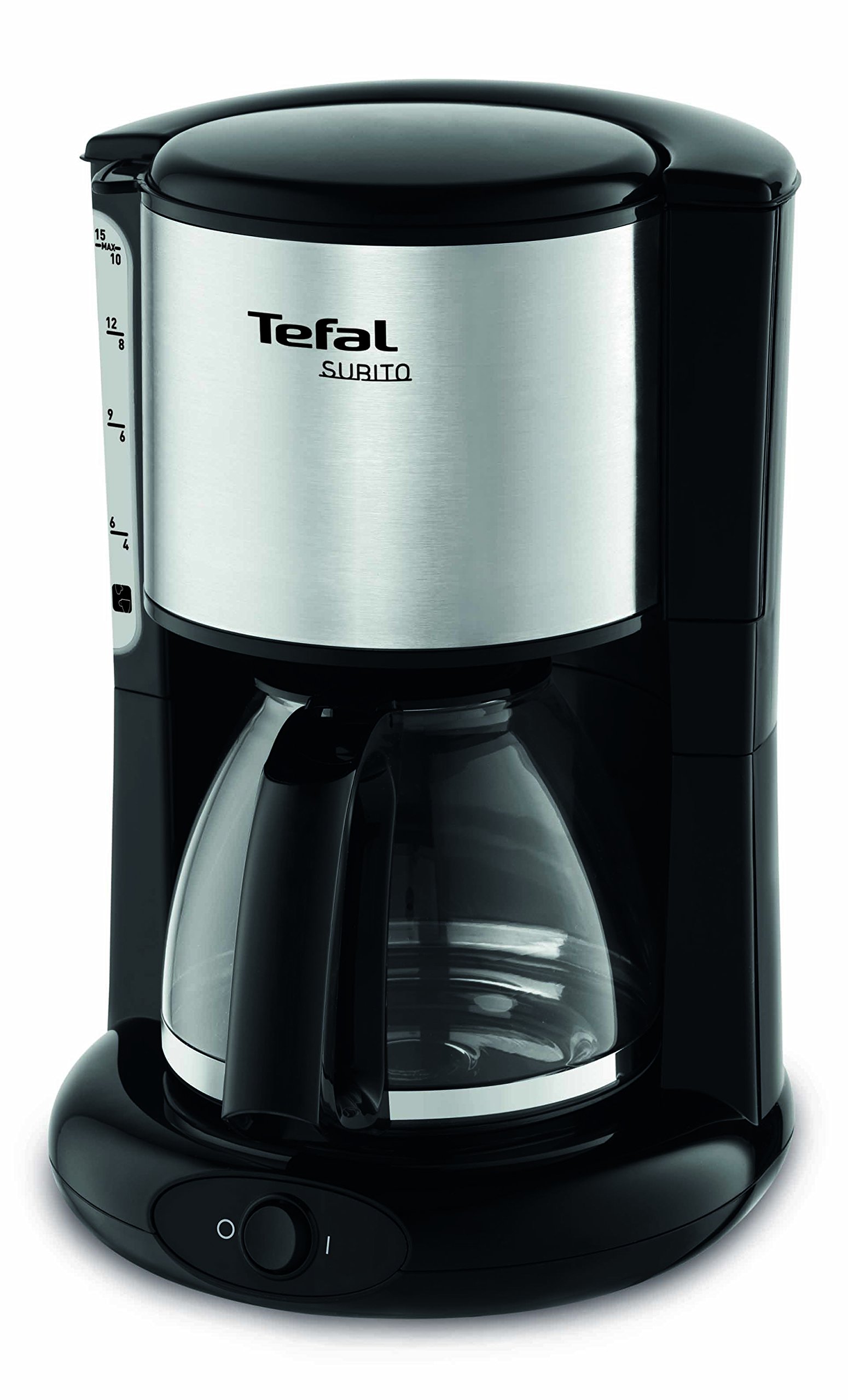 Tefal CM360811 Semi-Automatic Drip Coffee Maker for Ground Coffee - Freestanding Black Stainless Steel Coffee Machine | Perfect for Home, Office & Kitchen Use