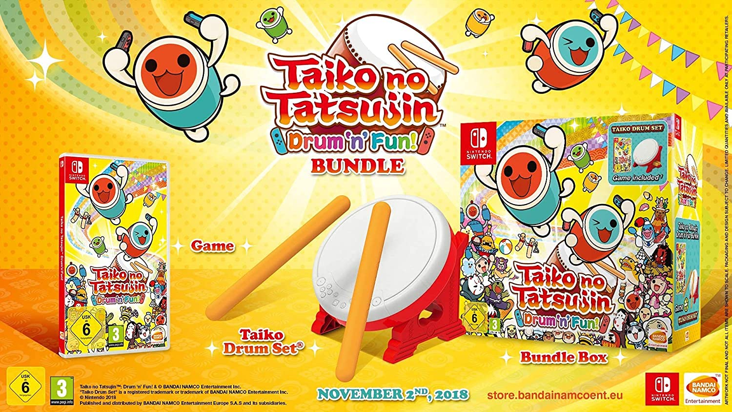 Taiko No Tatsujin Drum Master with Tatacon Controller - Nintendo Switch Rhythm Game for Kids & Adults | Perfect for Family Game Nights & Music Party Fun