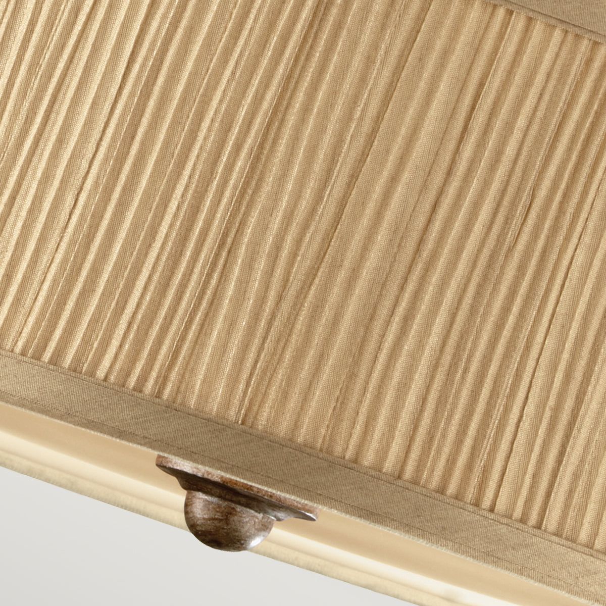 Abbey 3L Semi Flush Ceiling Light - Silver Sand Finish - Modern Lighting Fixture for Bedroom, Living Room & Hallway