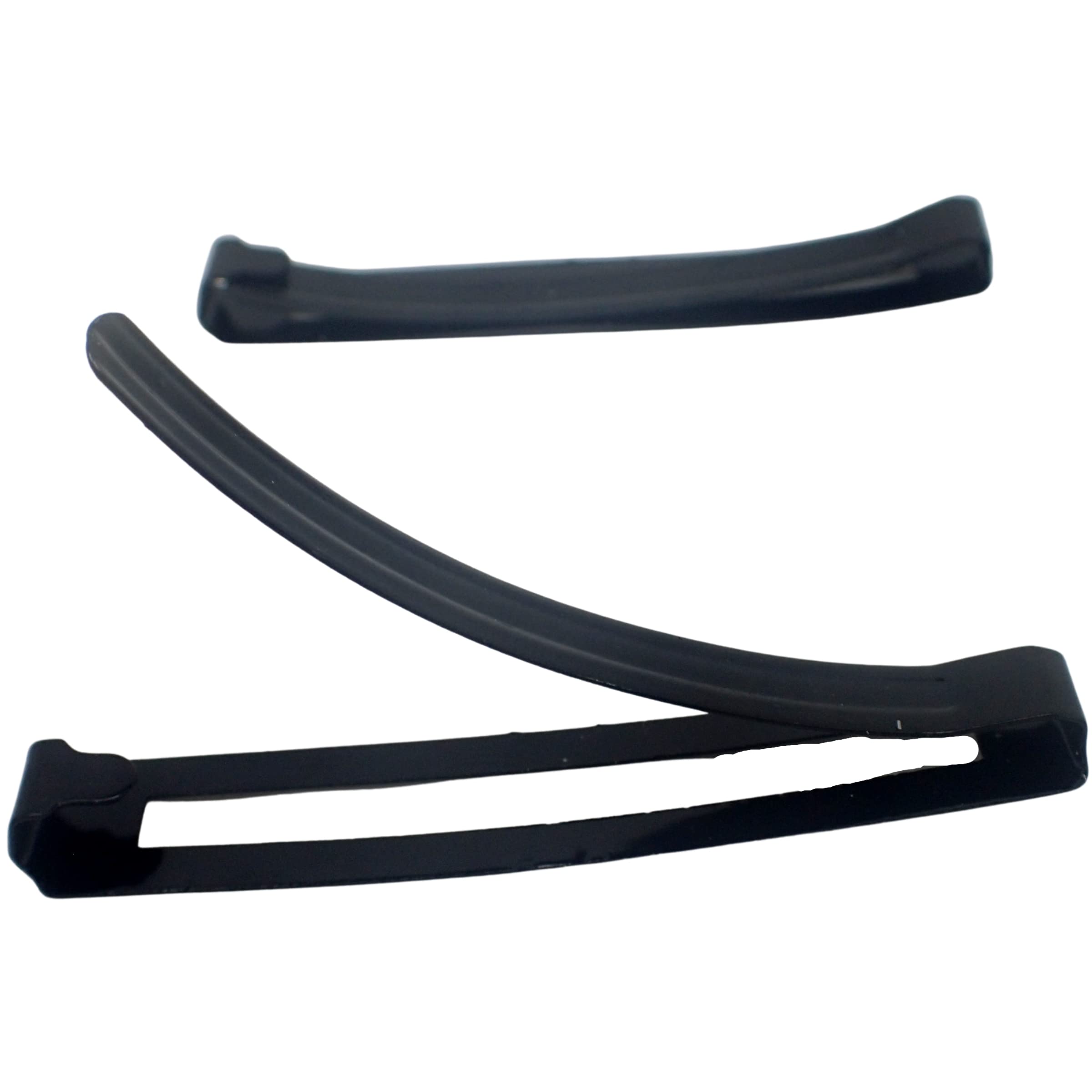 Topkids 2-Piece Open Style Hair Clips for Women - Metal Barrettes, Hair Slides & Grips - Straight Black Hair Accessories for Everyday, Work & Special Occasions