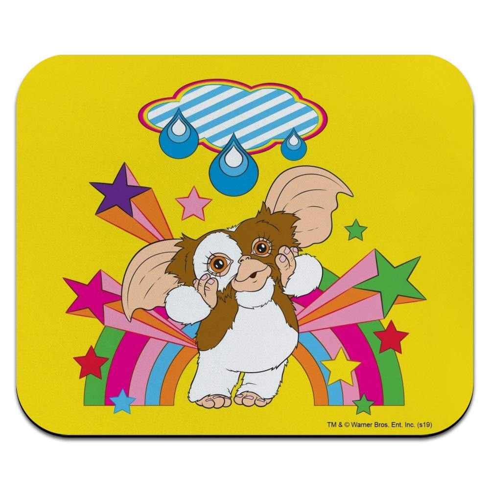 Gremlins Gizmo Rainbow Low Profile Thin Gaming Mouse Pad - Non-Slip Rubber Base for PC, Laptop & Office Use - Perfect for Gamers & Workstations