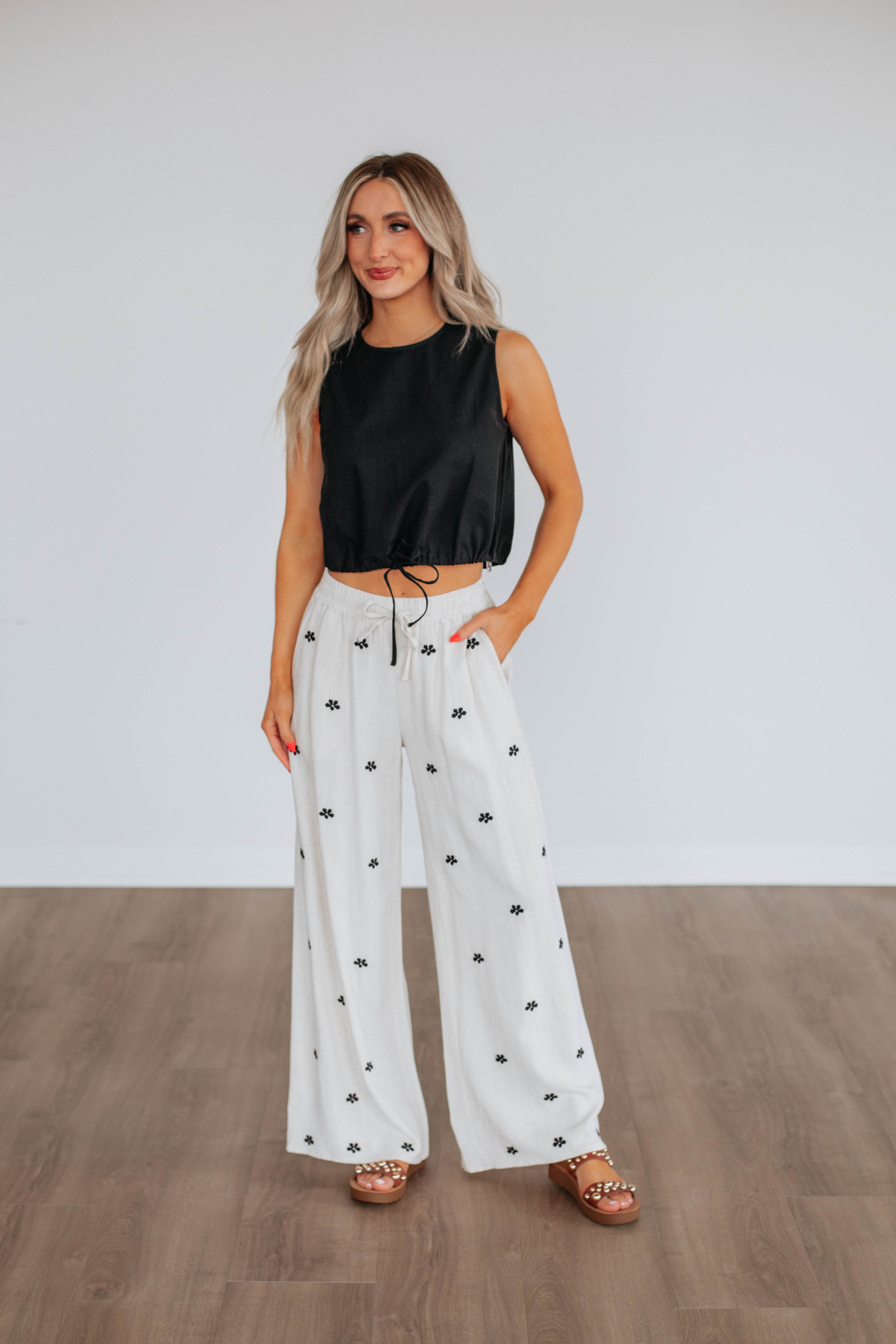 Brinley Linen Pants for Women - Breathable Summer Wide Leg Trousers - Perfect for Beach, Vacation & Casual Wear
