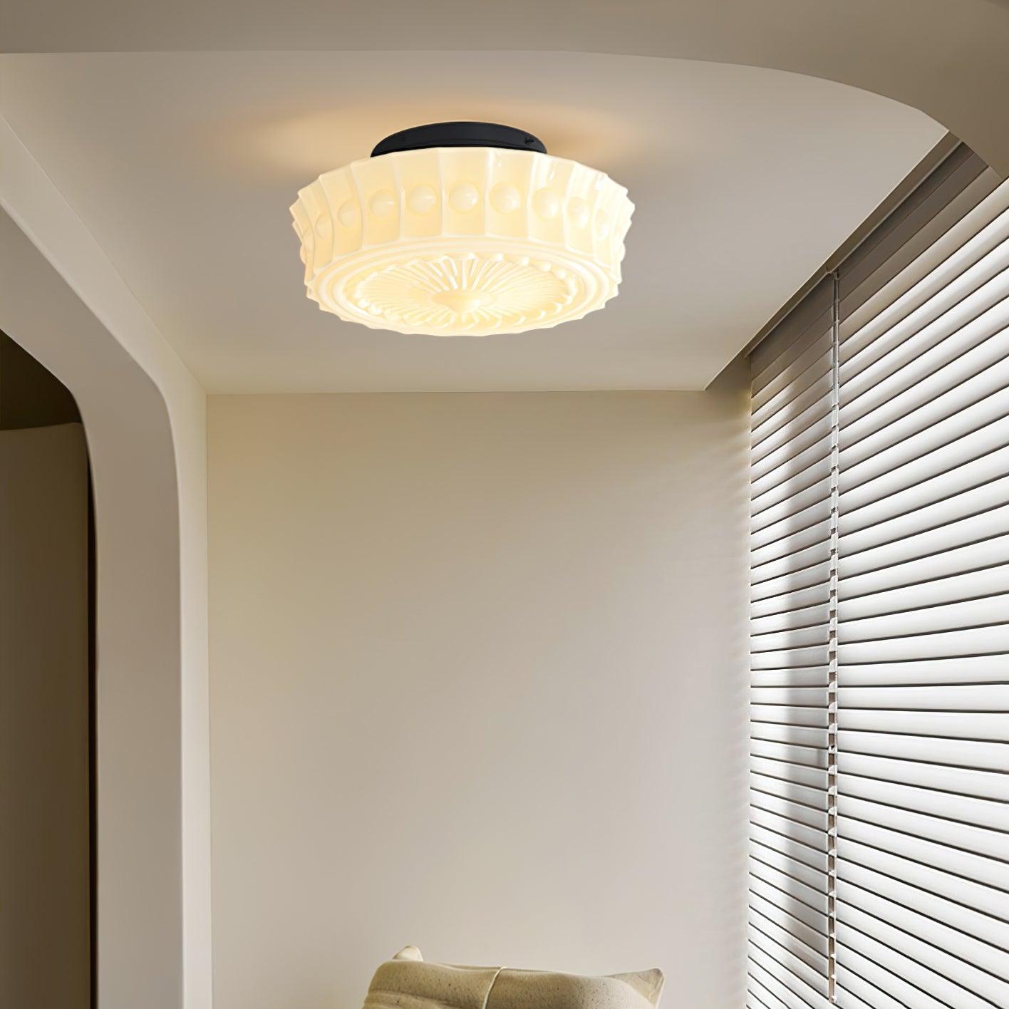 Modern Charles Edwards Ceiling Lamp - Elegant Flush Mount Lighting Fixture for Living Room, Bedroom & Dining Room | Energy Efficient LED Compatible