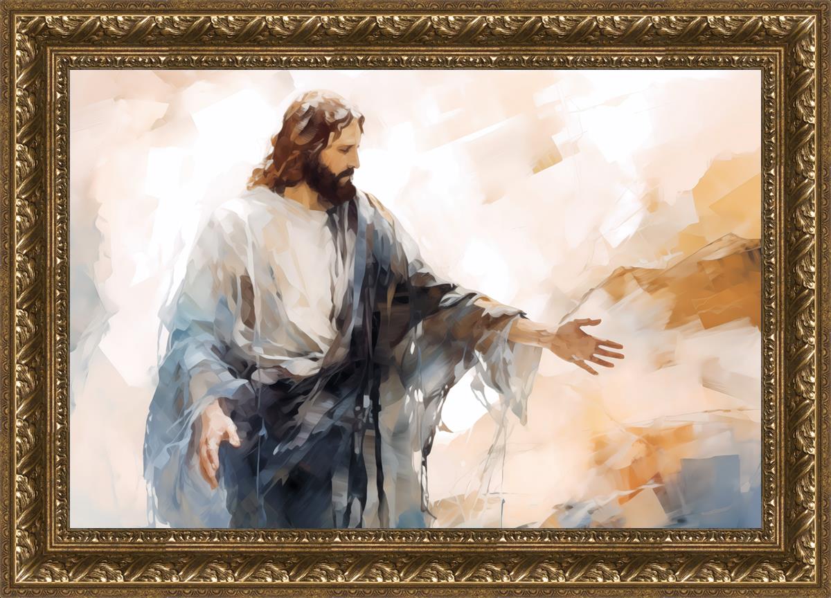 Come Unto Me By Gabriel Heaton - Inspirational Christian Wall Art for Home & Church Decor | Perfect for Living Room, Bedroom & Office