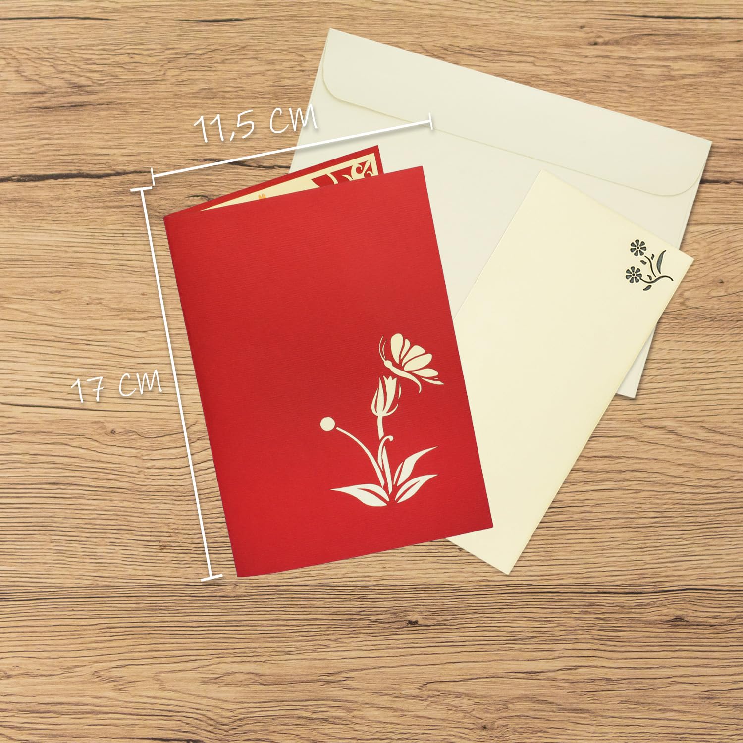 3D Pop-Up Greeting Card with Flowers & Butterflies - Birthday, Mother's Day, Anniversary Card - Perfect for Special Occasions & Gift Giving