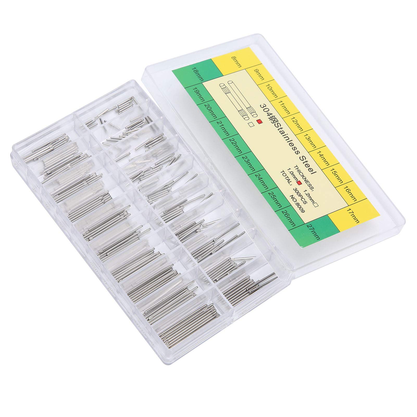 HURRISE 8-27mm Watch Band Link Pins Set - Professional Watch Repair Tools with Spring Pins for Watchmakers | Perfect for Watch Band Adjustment & Maintenance