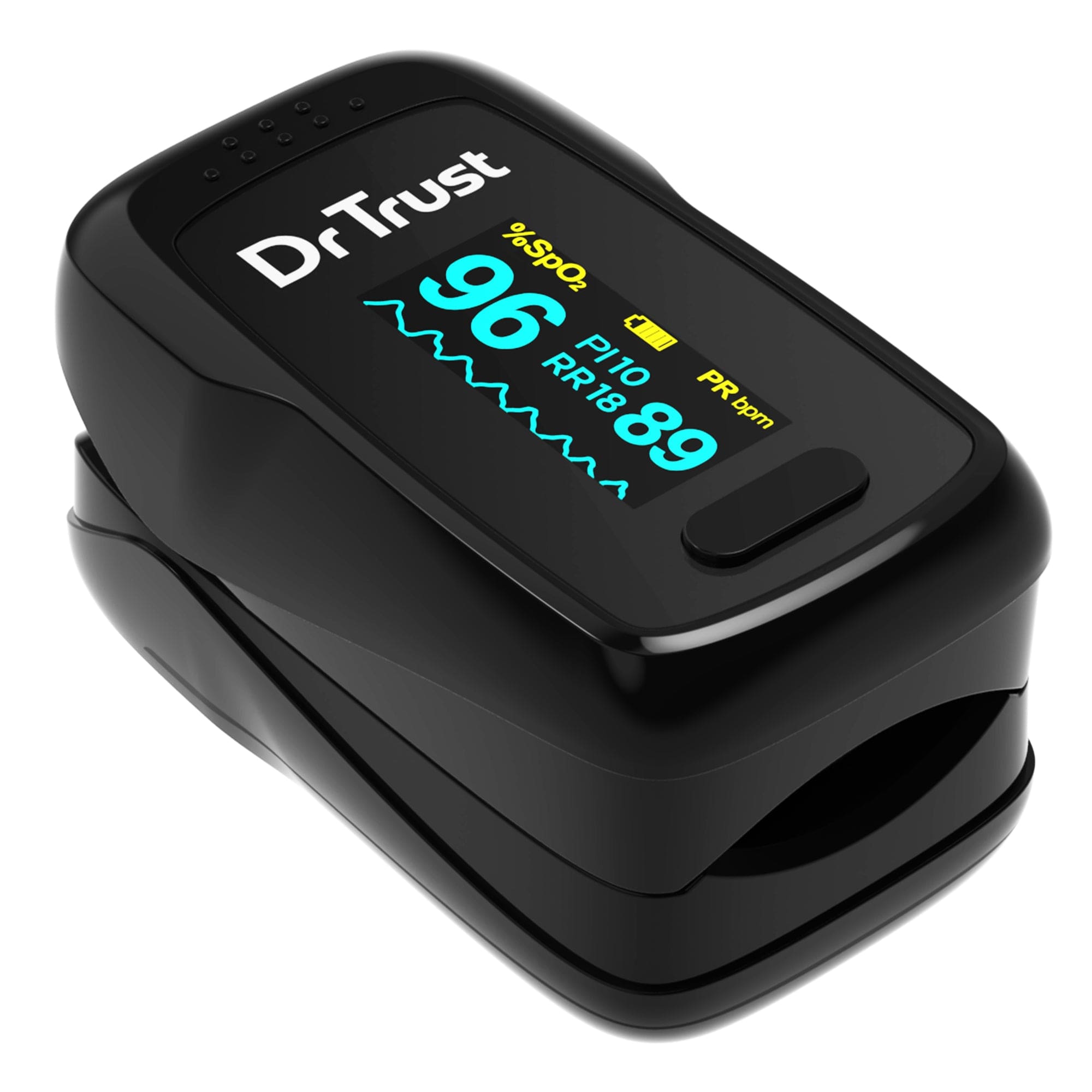 Dr Trust USA Vital Pulse Oximeter - Accurate SPO2 & Heart Rate Monitor for Fingertip, Portable Blood Oxygen Saturation Meter with LED Display - Ideal for Home Use, Sports, and Health Monitoring