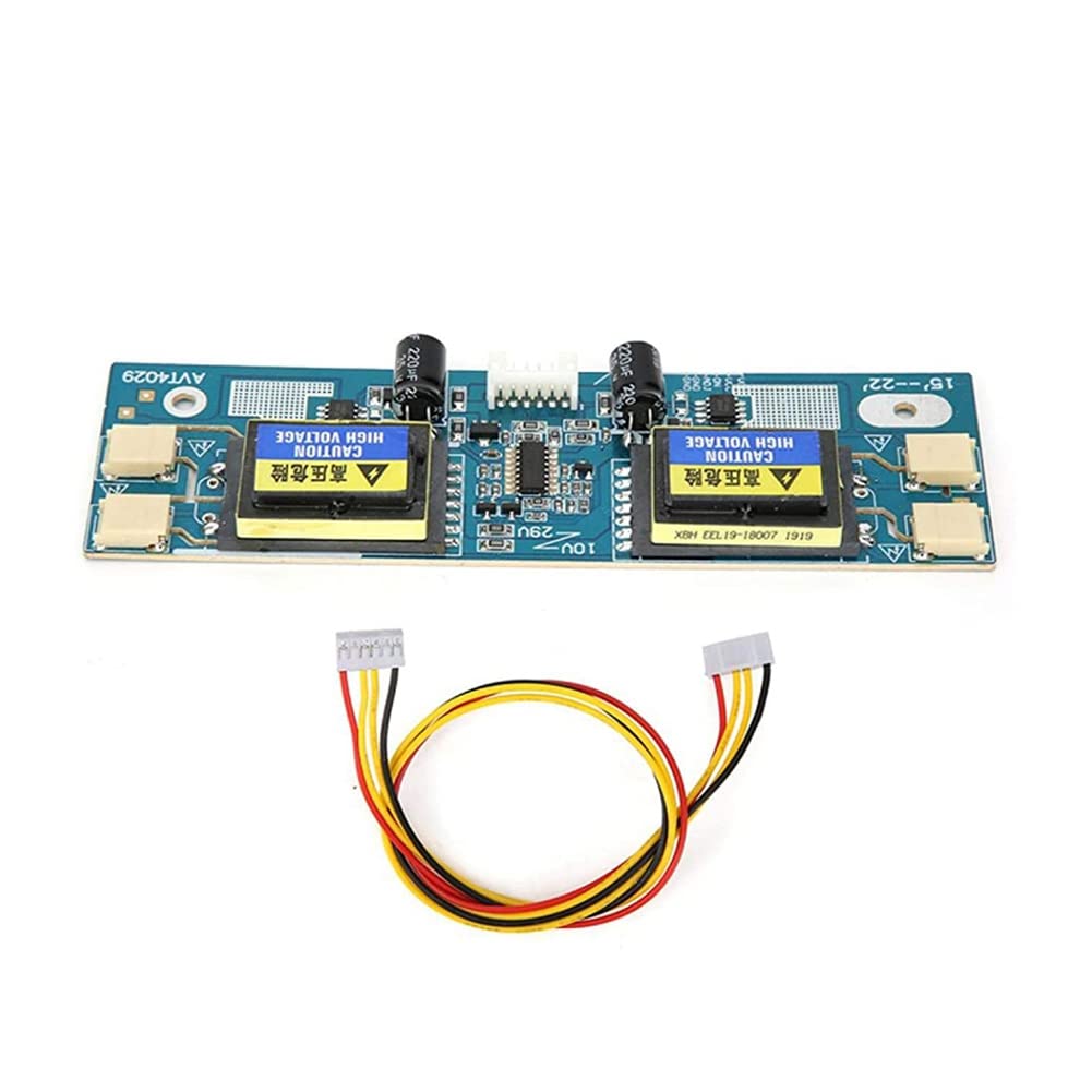 Universal CCFL Inverter for 15-22 Inch LCD Monitors - 4 Lamp High Pressure Board with 10V-29V Output - Compatible with Small Port Displays | Perfect for Monitor Repair & Backlight Replacement