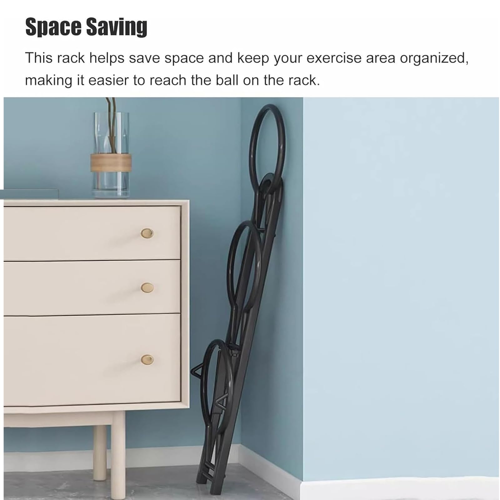 3-Tier Freestanding Basketball Storage Rack for Kids - Organize Boys & Girls Sports Equipment in Playrooms, Garages & Basements - Perfect for Child's Room, Playgroup & Sports Gear Organization