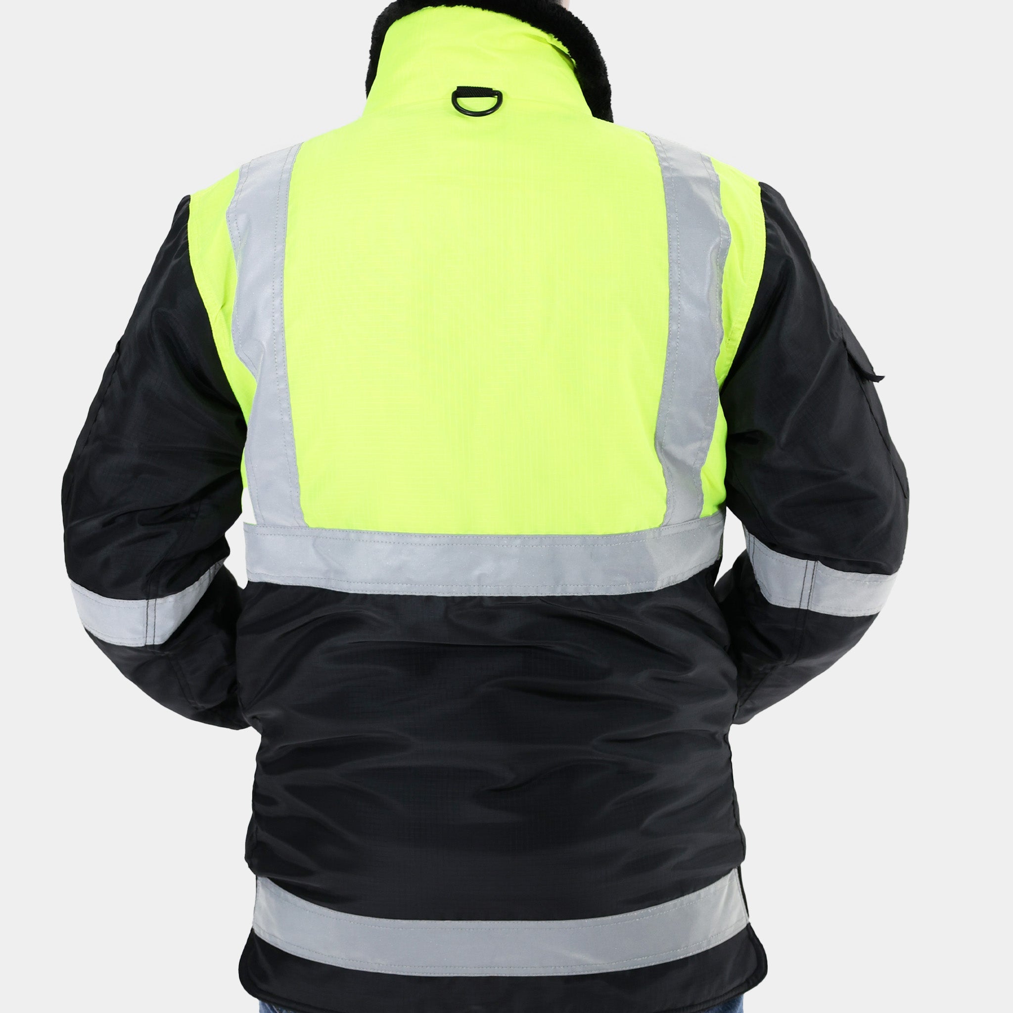 High Visibility Reflex Safety Jacket - Yellow Reflective Vest for Construction, Cycling & Outdoor Work | ANSI Certified for Enhanced Visibility