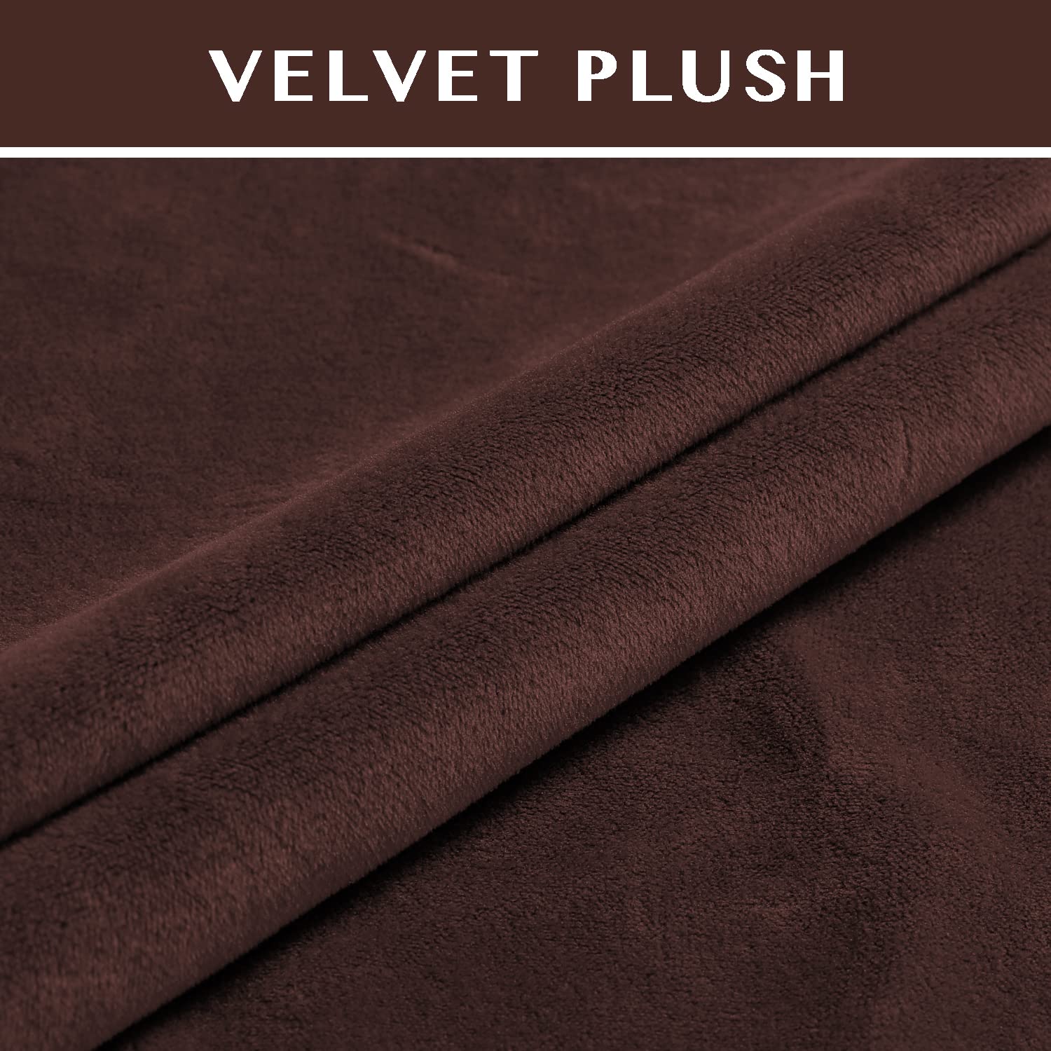 Stretch Velvet Sofa Slipcovers 3-Piece Set - Elastic Thickening Couch Covers for 3-Seat Sofa (Brown) | Soft & Durable Velvet Fabric | Perfect for Living Room, Family Room & Home Decor