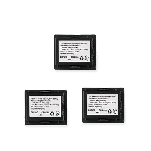 NORTEL WLAN 2211 Wireless Phone Combo Pack with 3 EM-CPH-526 Batteries | Cordless Office Phone System for Business & Home Use