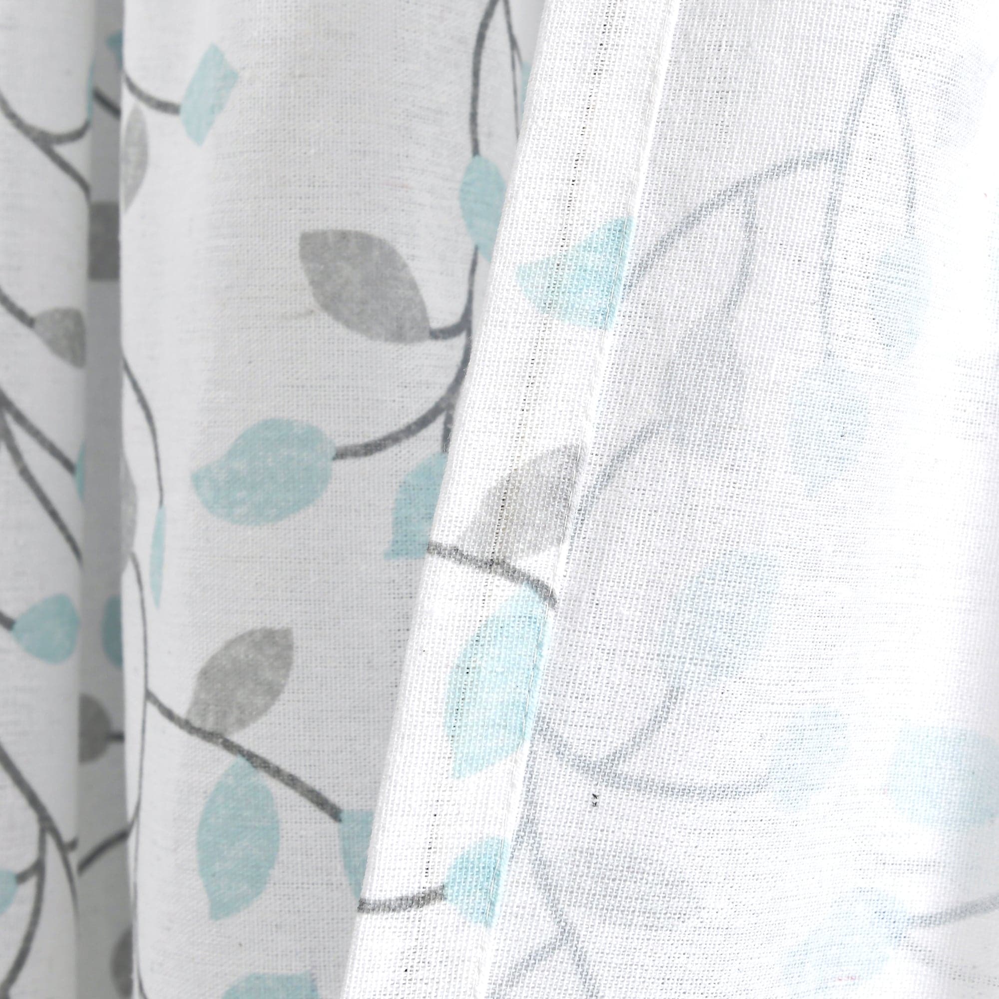 Linen Botanical Garden Window Curtain Panel with Button Details - Elegant Floral Design for Living Room, Bedroom & Home Decor