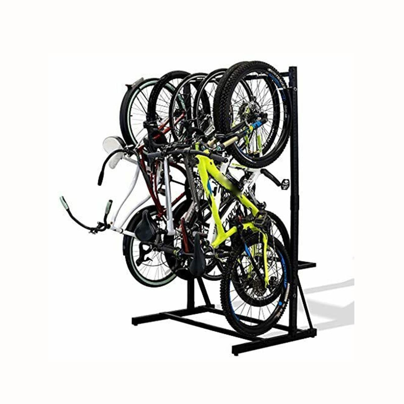 BiYeer Freestanding Bike Storage Rack - Vertical 6-Bicycle Holder for Garage & Indoor Use | Space-Saving Bike Stand for Home, Repair Shop & Cycling Enthusiasts | Perfect for Small Spaces & Bike Maintenance