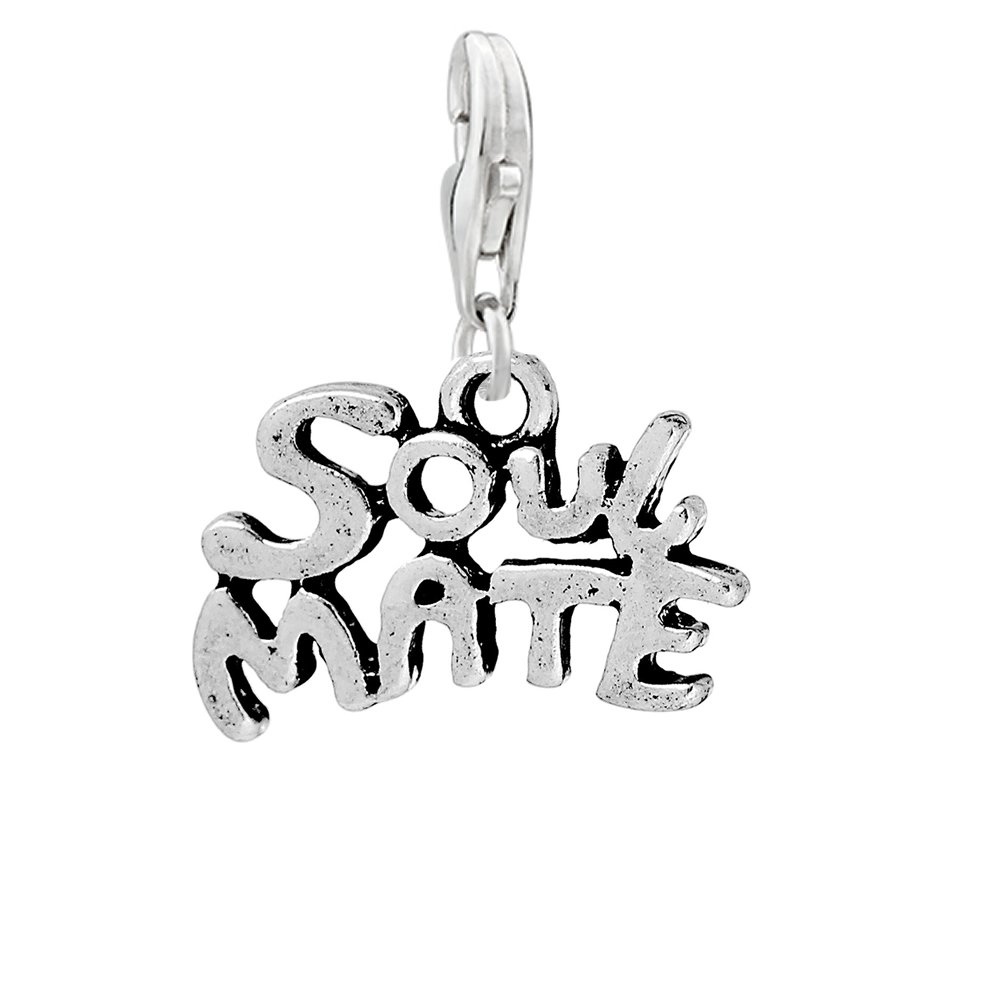 Sexy Sparkles Soul Mate Clip-On Pendant Charm - Adjustable for Bracelets & Necklaces - Perfect for Anniversaries, Valentine's Day & Romantic Gifts