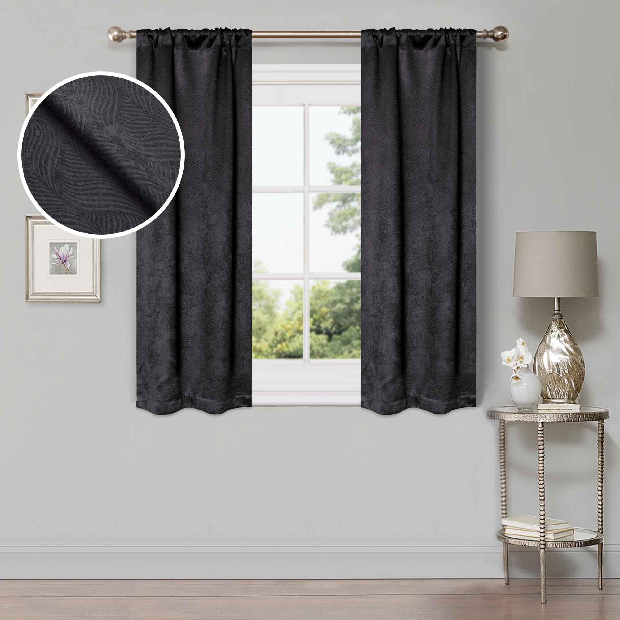 Waverly Thermal Blackout Grommet Curtain Panel Set - 26 Inch Width - Energy Efficient Room Darkening Window Treatment for Bedroom & Living Room