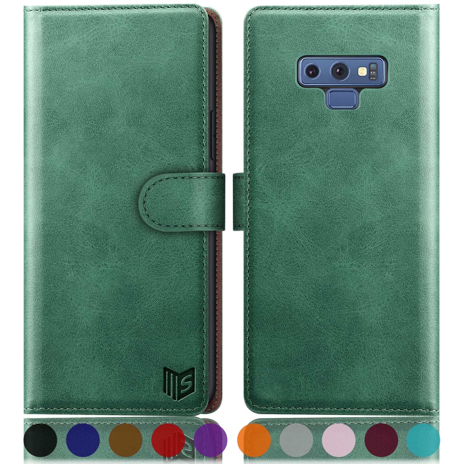 RFID Blocking Leather Wallet Case for Samsung Galaxy Note 9 6.4