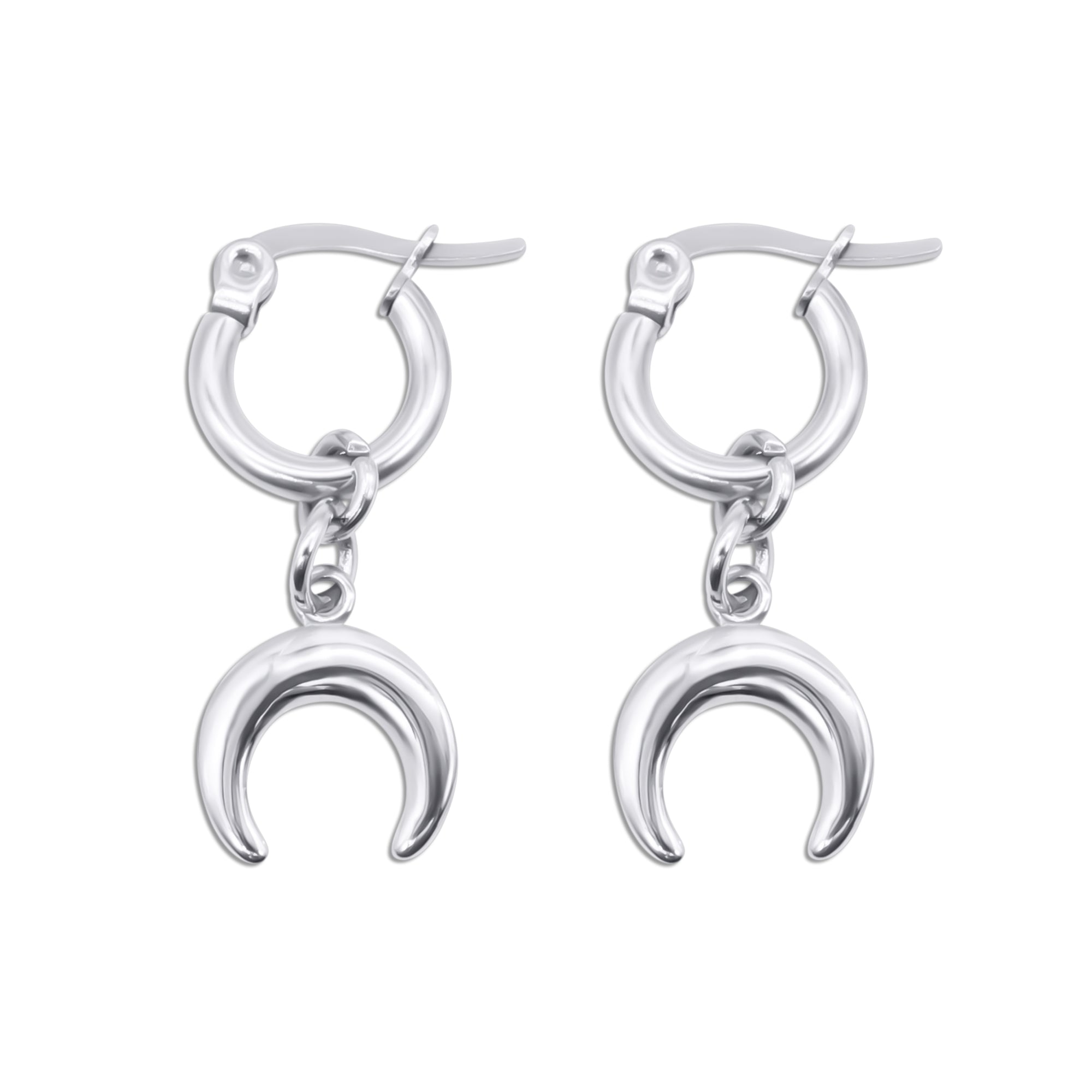 Selene Crescent Moon Earrings for Women - Dainty Gold & Silver Hoop Earrings - Perfect for Everyday Wear, Date Night & Boho Fashion