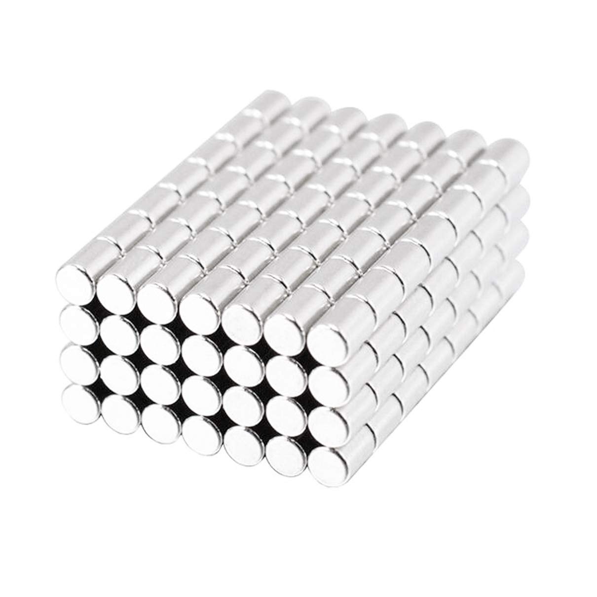 140-Piece Multi-Purpose Refrigerator Magnets for Crafts, DIY Projects & Office Use - 3x4mm Small Strong Magnets for Fridge, Whiteboard, Memo Boards & Home Organization