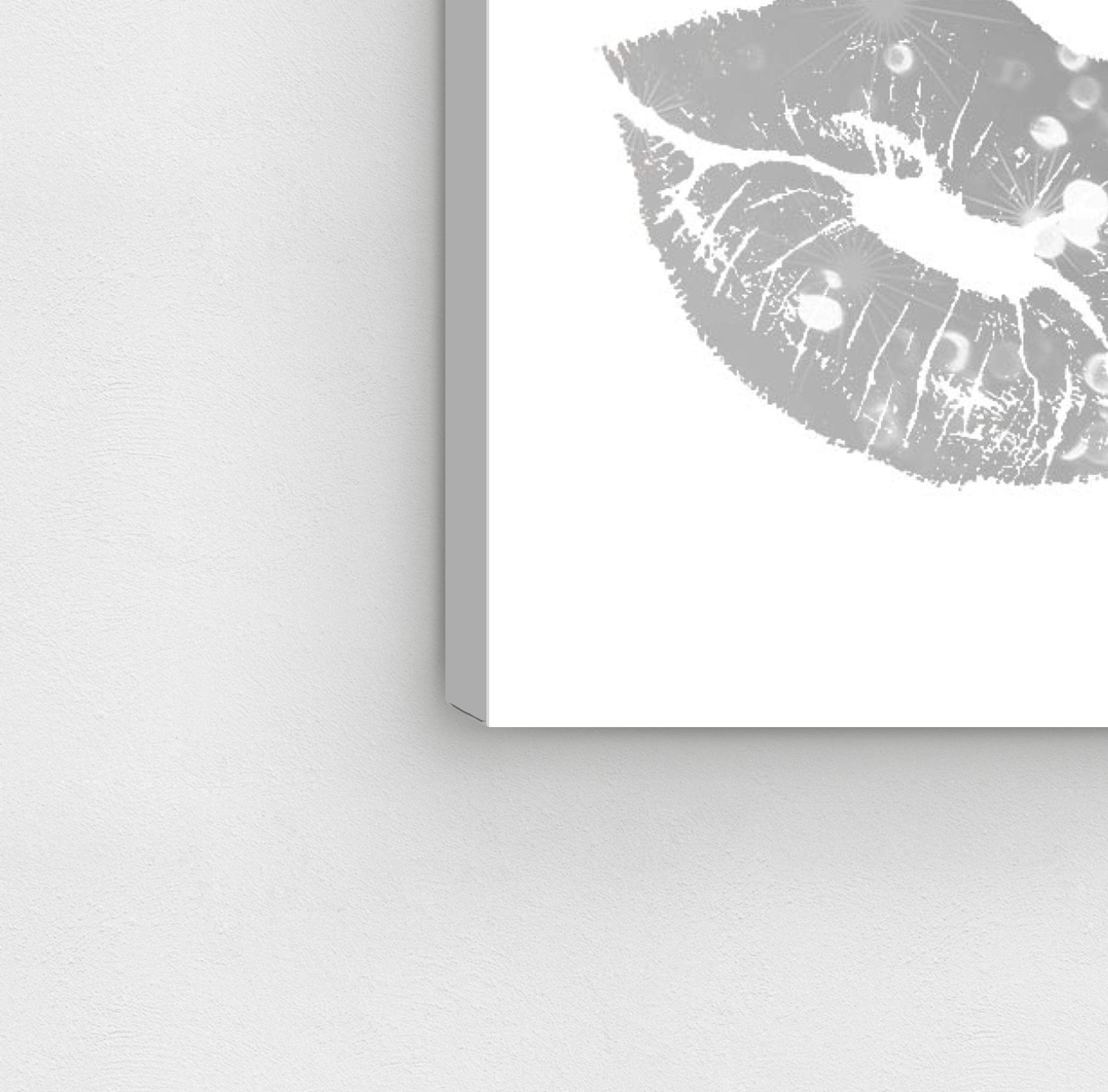 Oliver Gal Artist Co. 'Signs of Love Platinum' 30x30 Inch Gray & White Fashion Wall Art Canvas Print - Elegant Home Decor for Living Room, Bedroom & Office