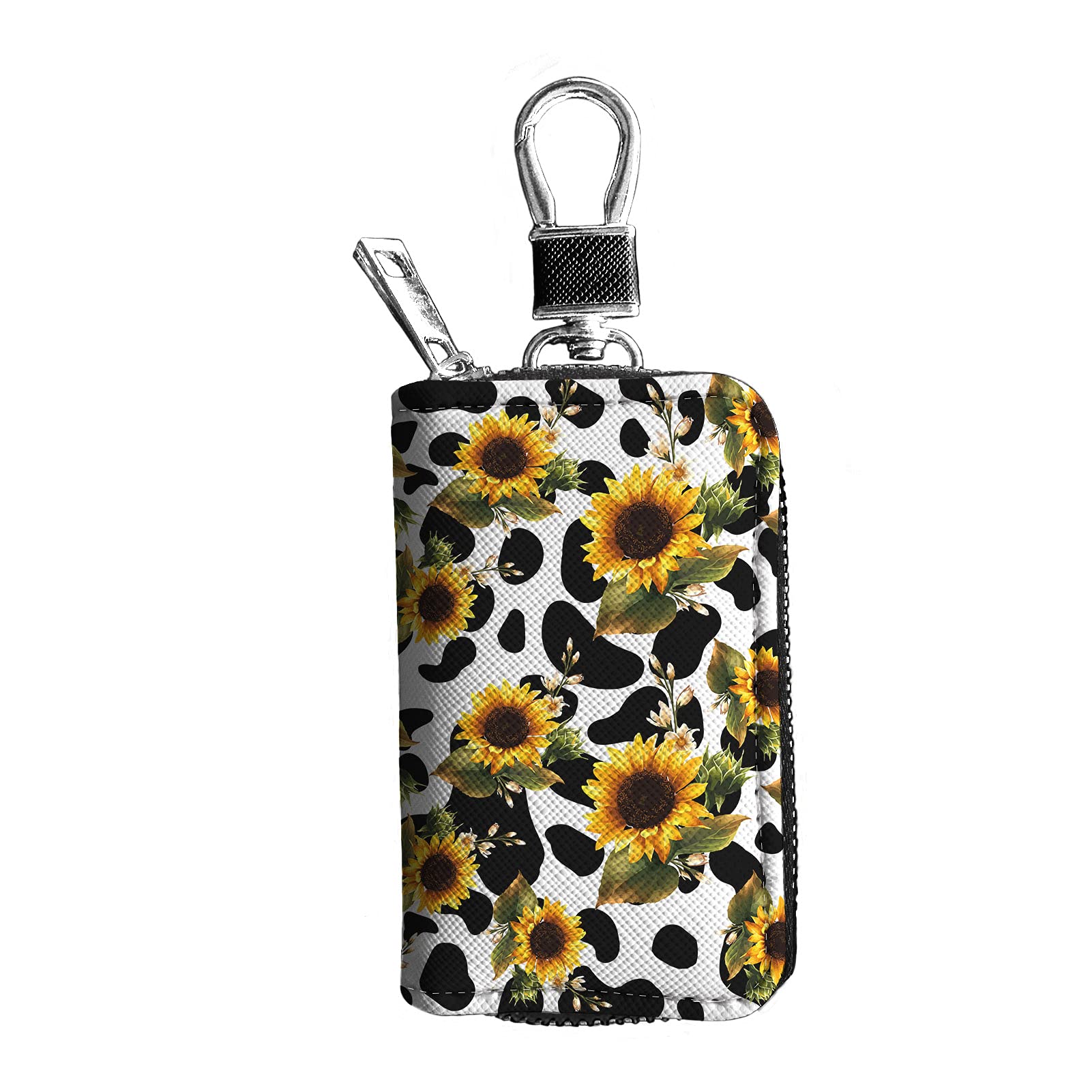 KUILIUPET Leather Key Fob Cover Case - Universal Fit Smart Car Remote Key Protector with Metal Hook & Keyring - Perfect for Toyota, Honda, BMW Key Fobs (Use for Key Organization, Car Protection & Daily Convenience)