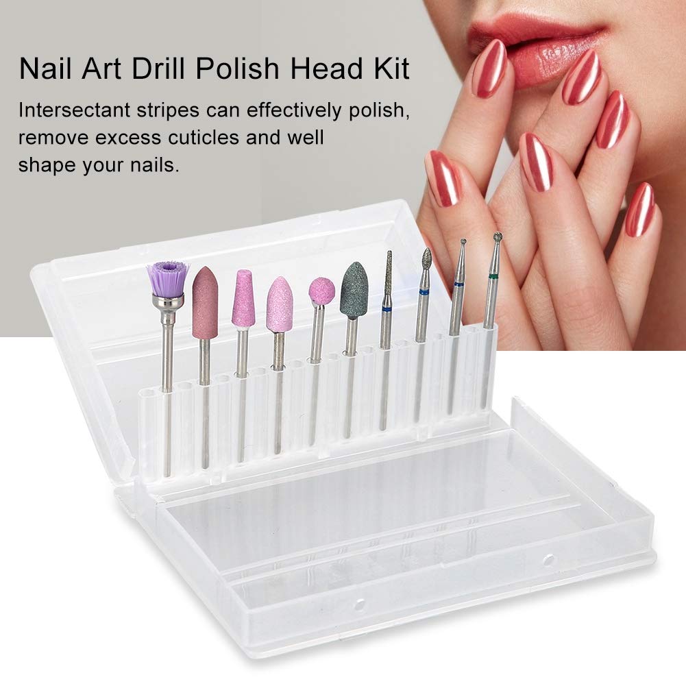 Premium Tungsten Steel Nail Drill Bits Set - Alloy Steel Manicure Grinding Heads for Professional & Home Use | Durable Salon Tools for Nail Art, Pedicure & DIY Beauty Care (C-Suit)